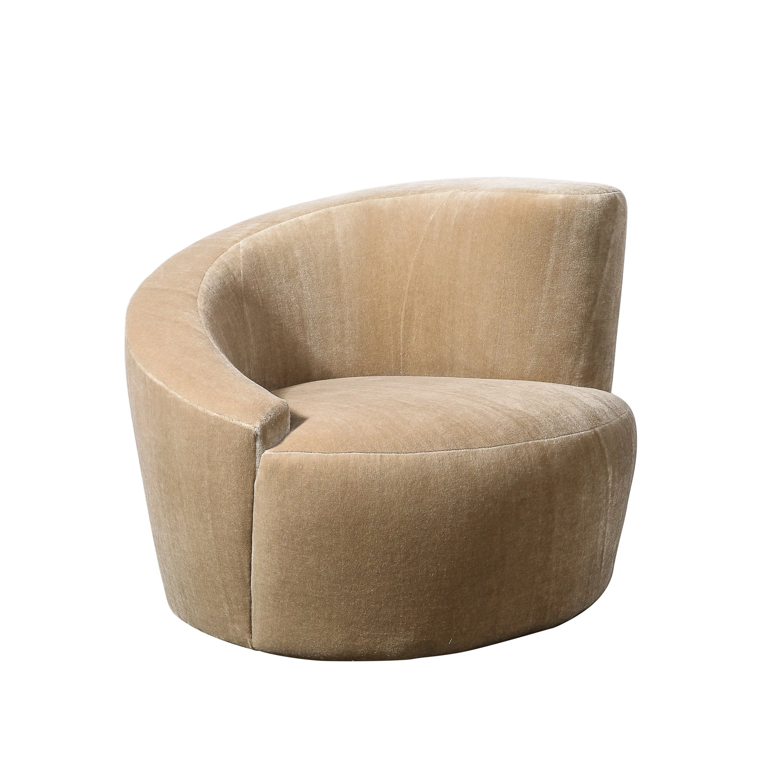 Pair of Swiveling "Nautilus" Chairs by Vladimir Kagan in Luxe Camel Mohair - High Style Deco 1.jpg