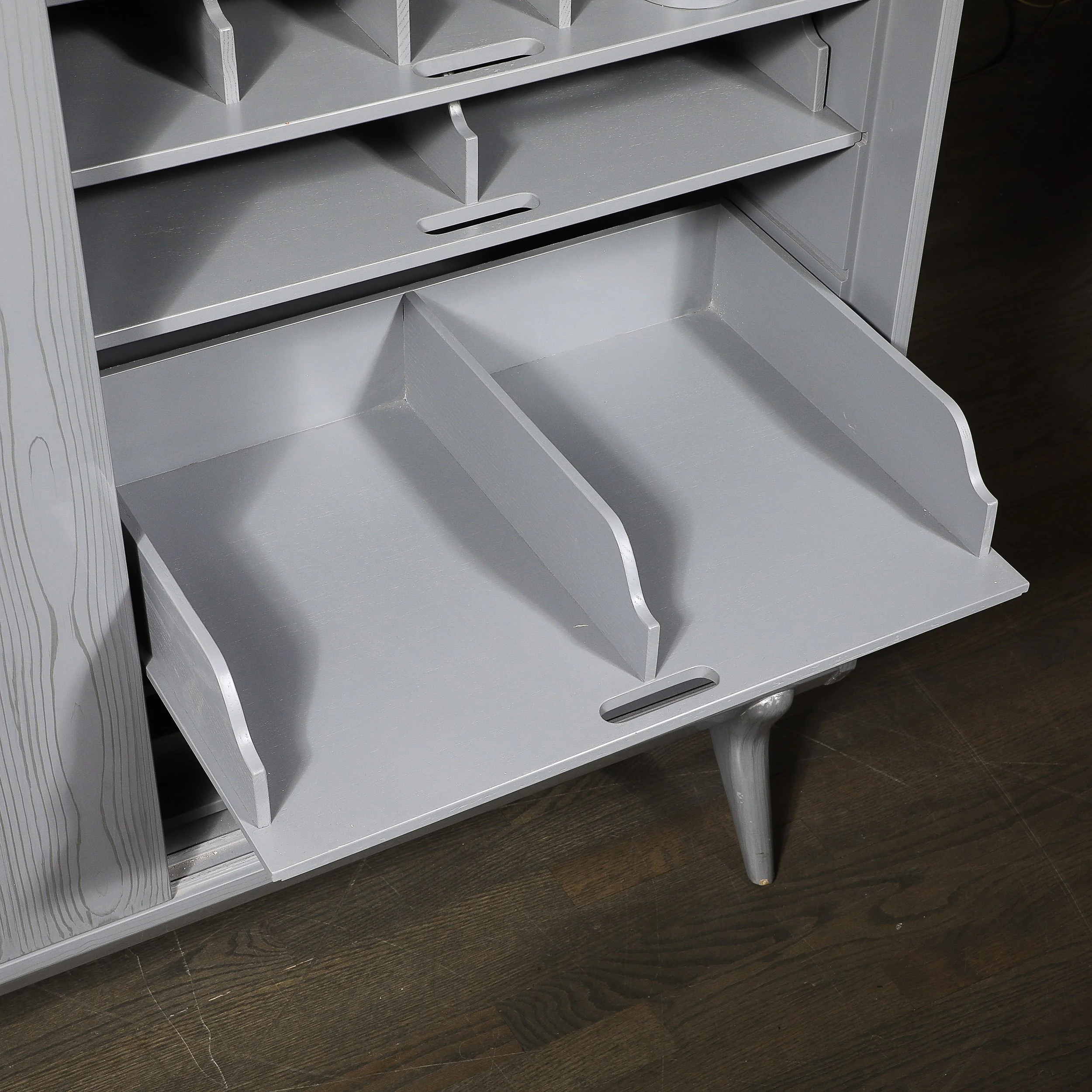 Mid-Century Modern Silver Cerused Oak Cabinet by John Stuart Inc - High Style Deco 7.jpg