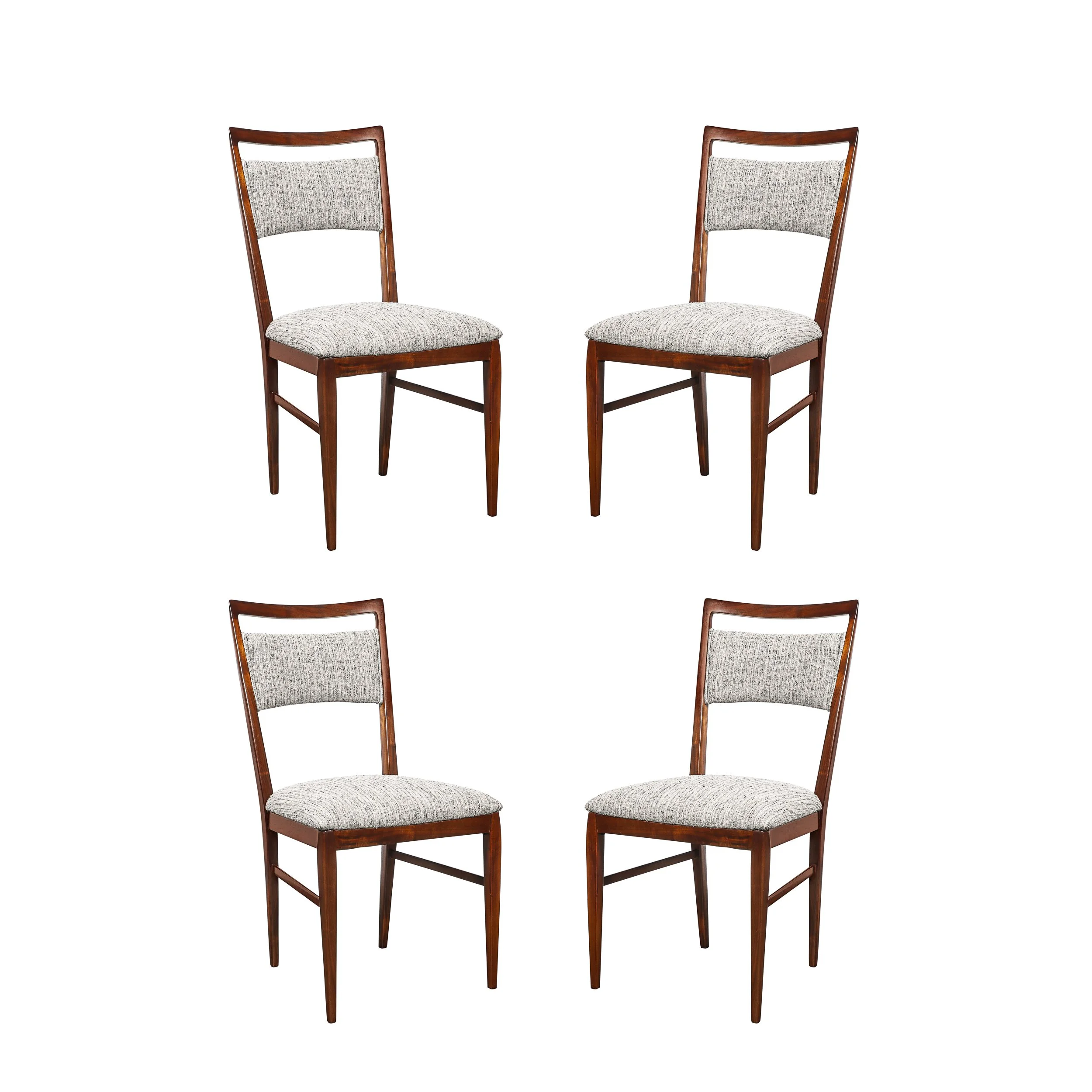Set of 4 Paul McCobb Mid-Century Sculptural Walnut Dining Chairs by Directional - High Style Deco.jpg