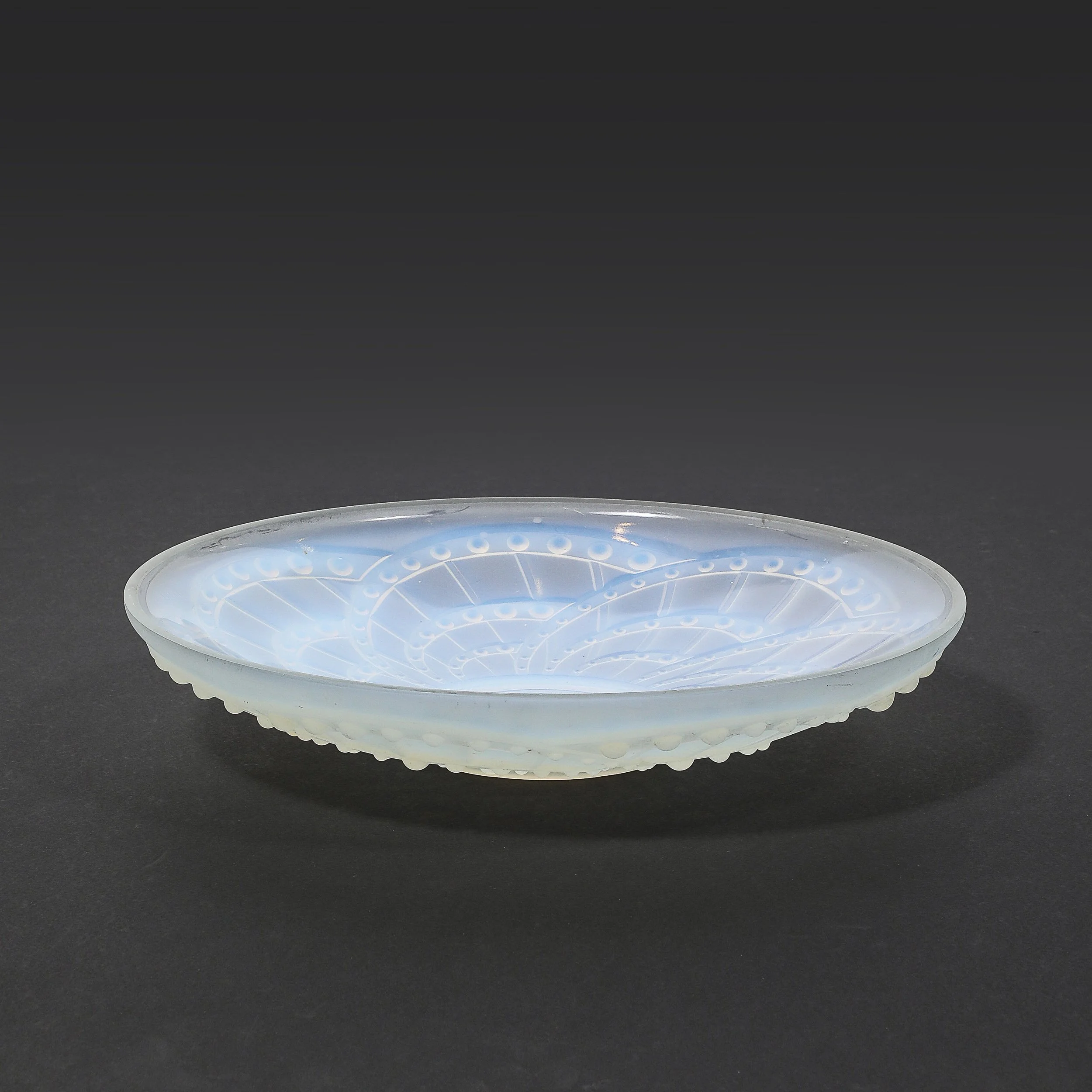 Art Deco Opalescent Molded and Frosted Glass Centerpiece Bowl Signed J. Landier - High Style Deco 13.jpg