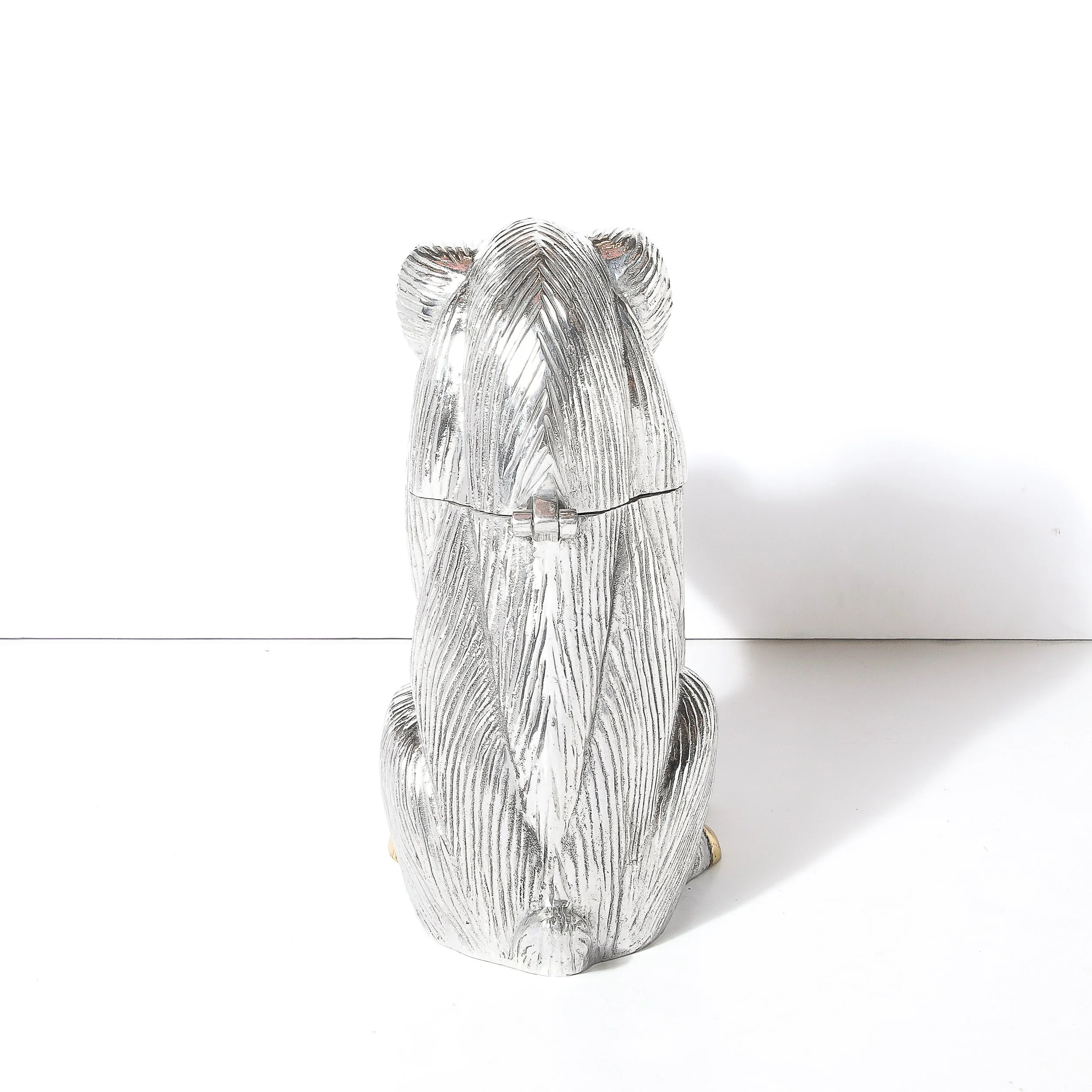 Mid-Century Aluminum & Brass Sculptural Boar Wine Cooler Signed Arthur Court - High Style Deco 8.jpg