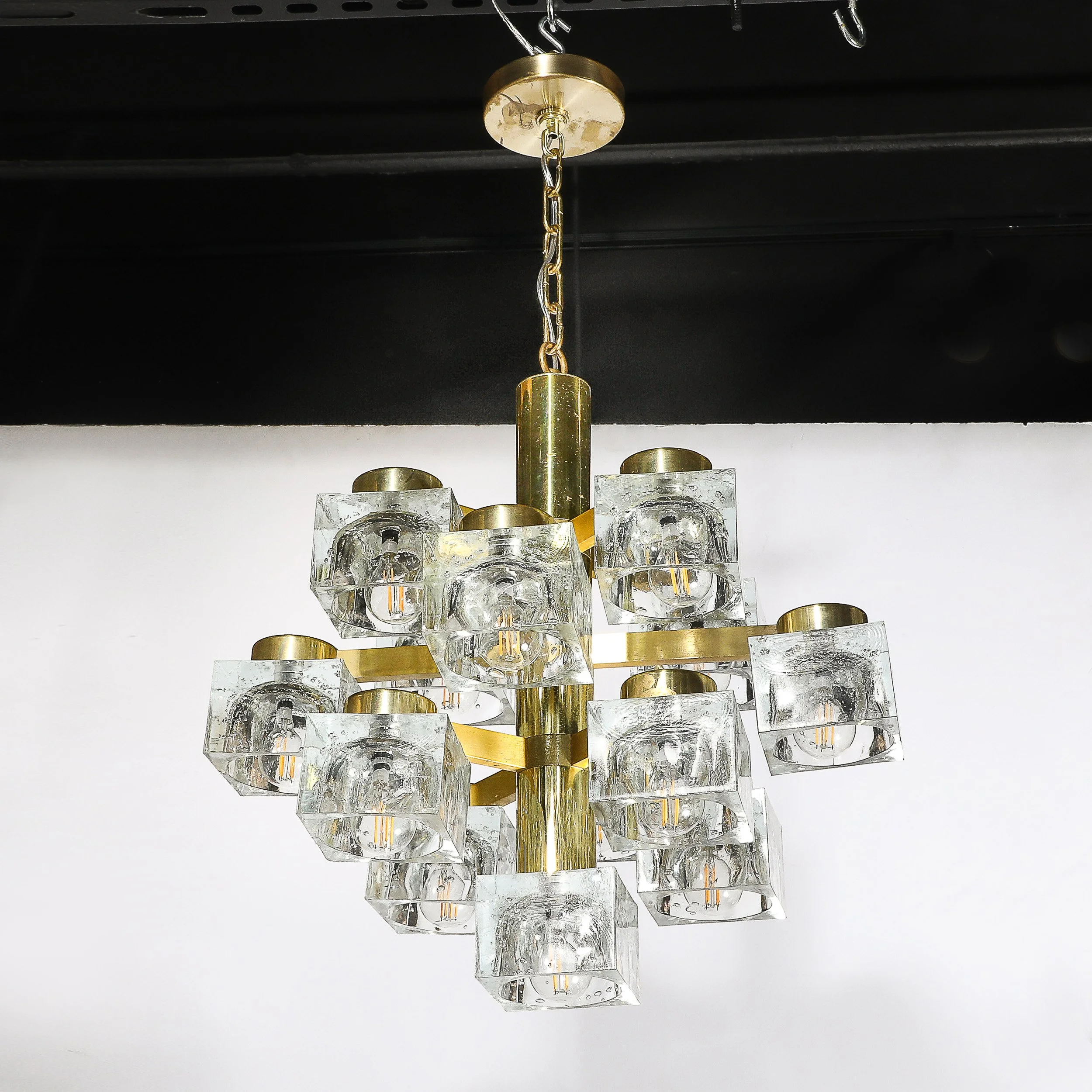Mid-Century Modern Brass & Cube Glass Chandelier by Sciolari - High Style Deco 5.jpg