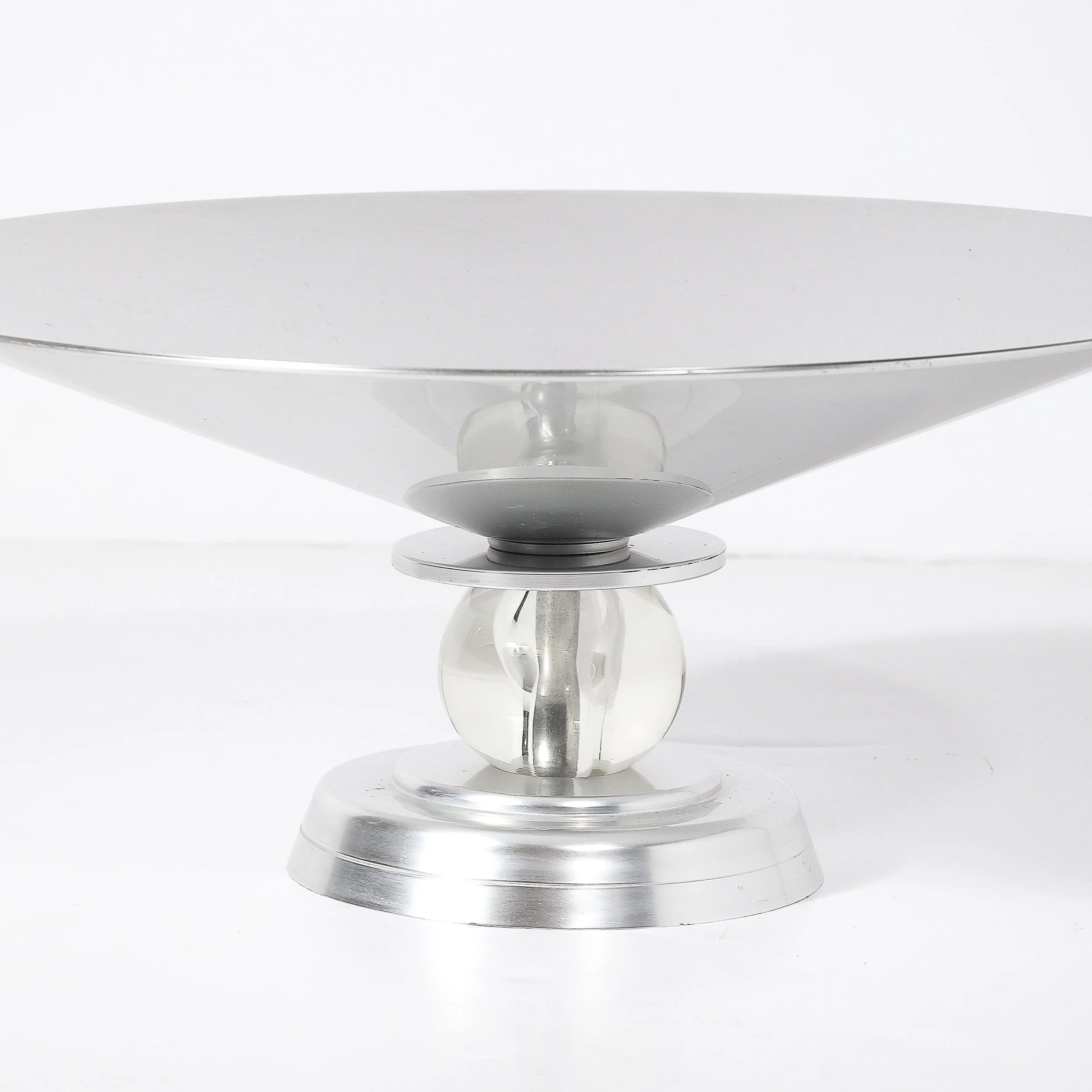 Art Deco Brushed Aluminum & Glass Centerpiece Bowl signed Kensington - High Style Deco 3.jpg