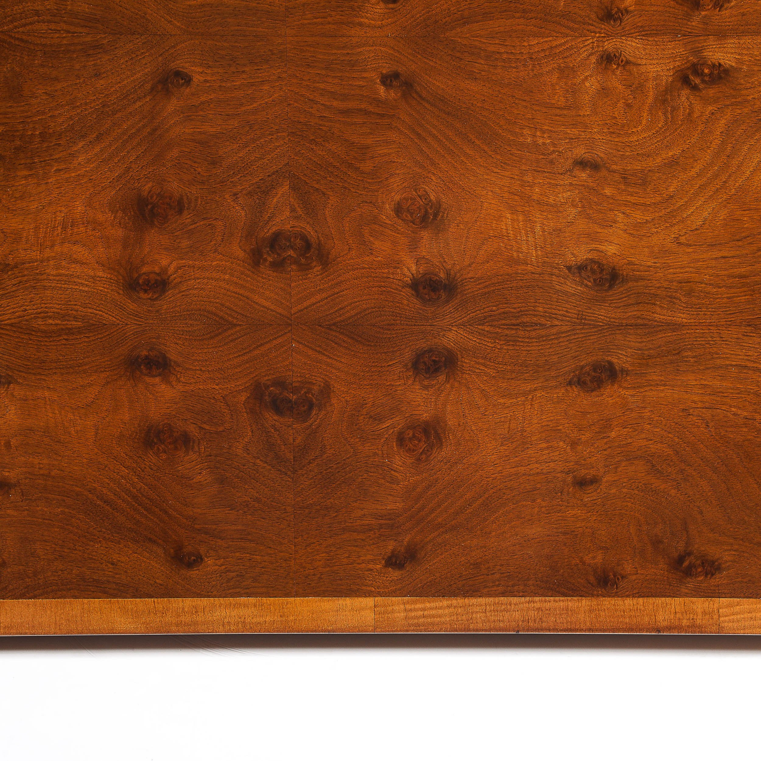 Art Deco Streamlined Book-Matched & Burled Walnut w: Black Lacquer Dining Table - High Style Deco 18.jpg