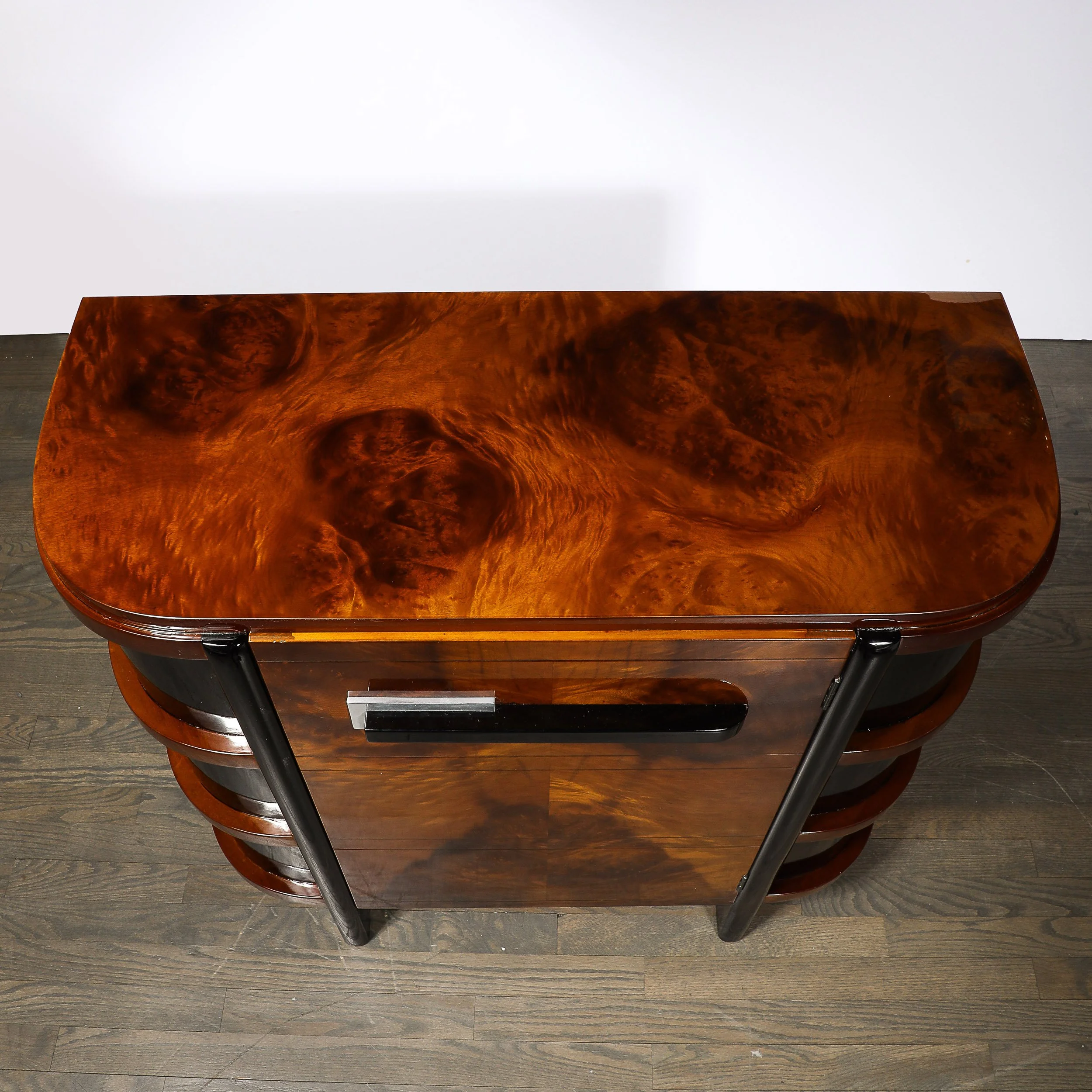 Art Deco Machine Age Cabinet in Book-matched & Burled Walnut by Donald Deskey - High Style Deco 11.jpg
