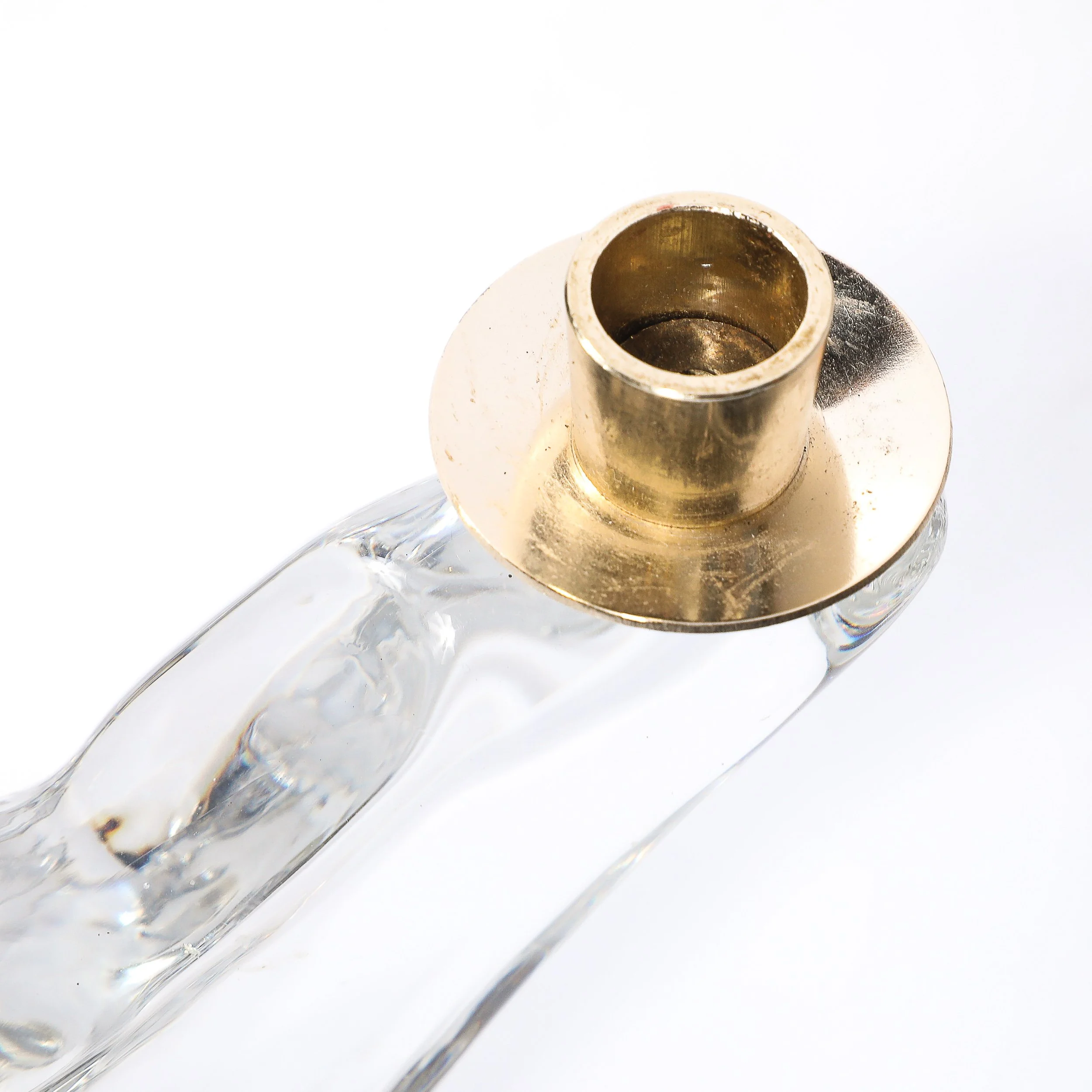 Pair of Mid-Century Amorphic Crystal & Brass 3 Arm Candelabra Signed Schneider - High Style Deco 5.jpg