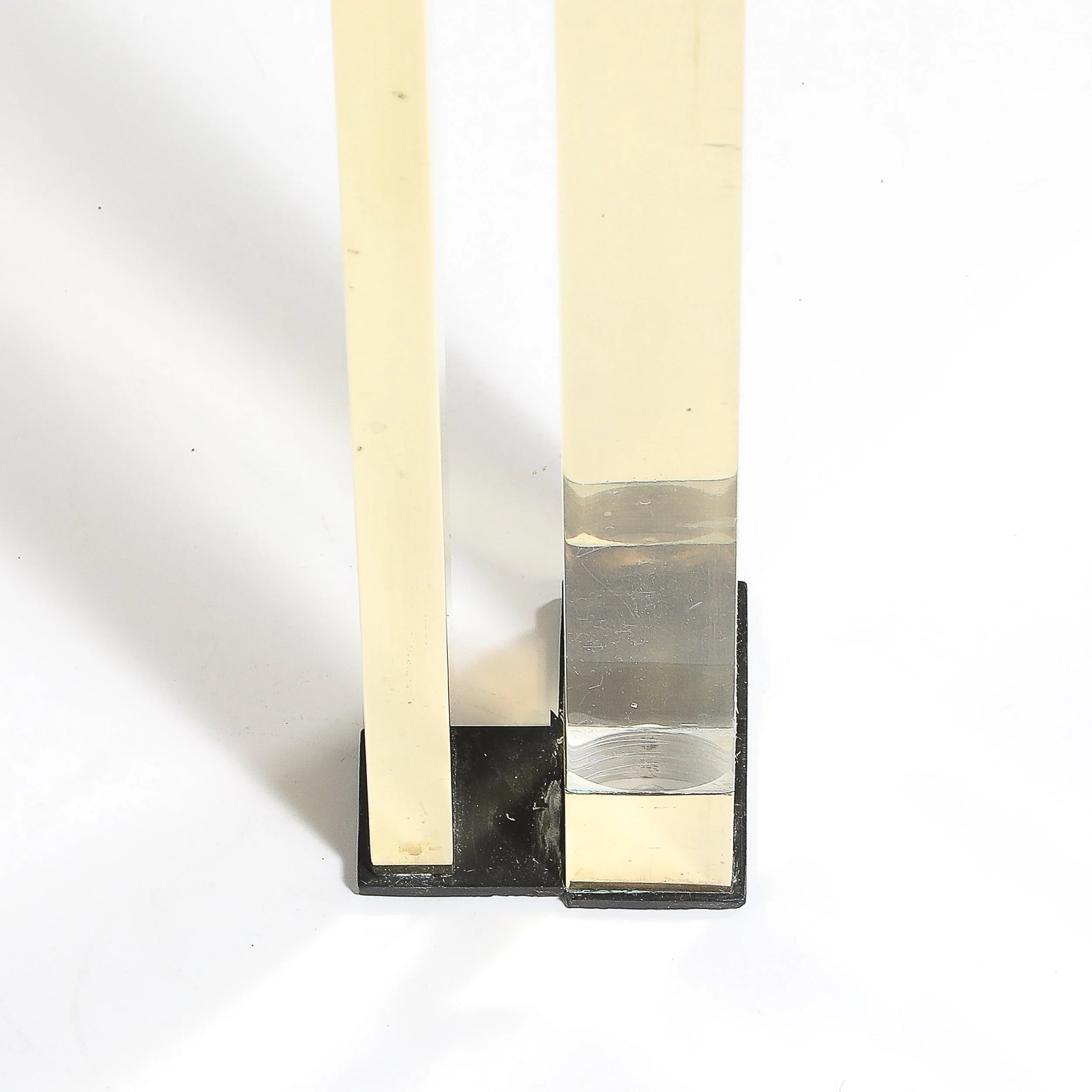 Mid-Century Rectilinear Brass & Lucite Glass Top Cocktail Table by Maison Jansen - High Style Deco 10.jpg