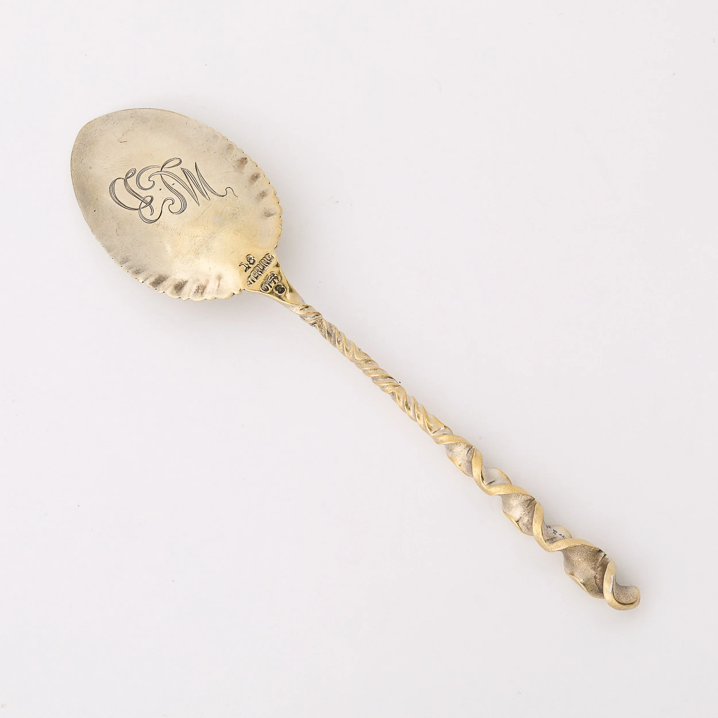 Set of 12 Arts & Crafts Sterling Silver Desert Spoons by Whiting Manufacturing - High Style Deco 17.jpg