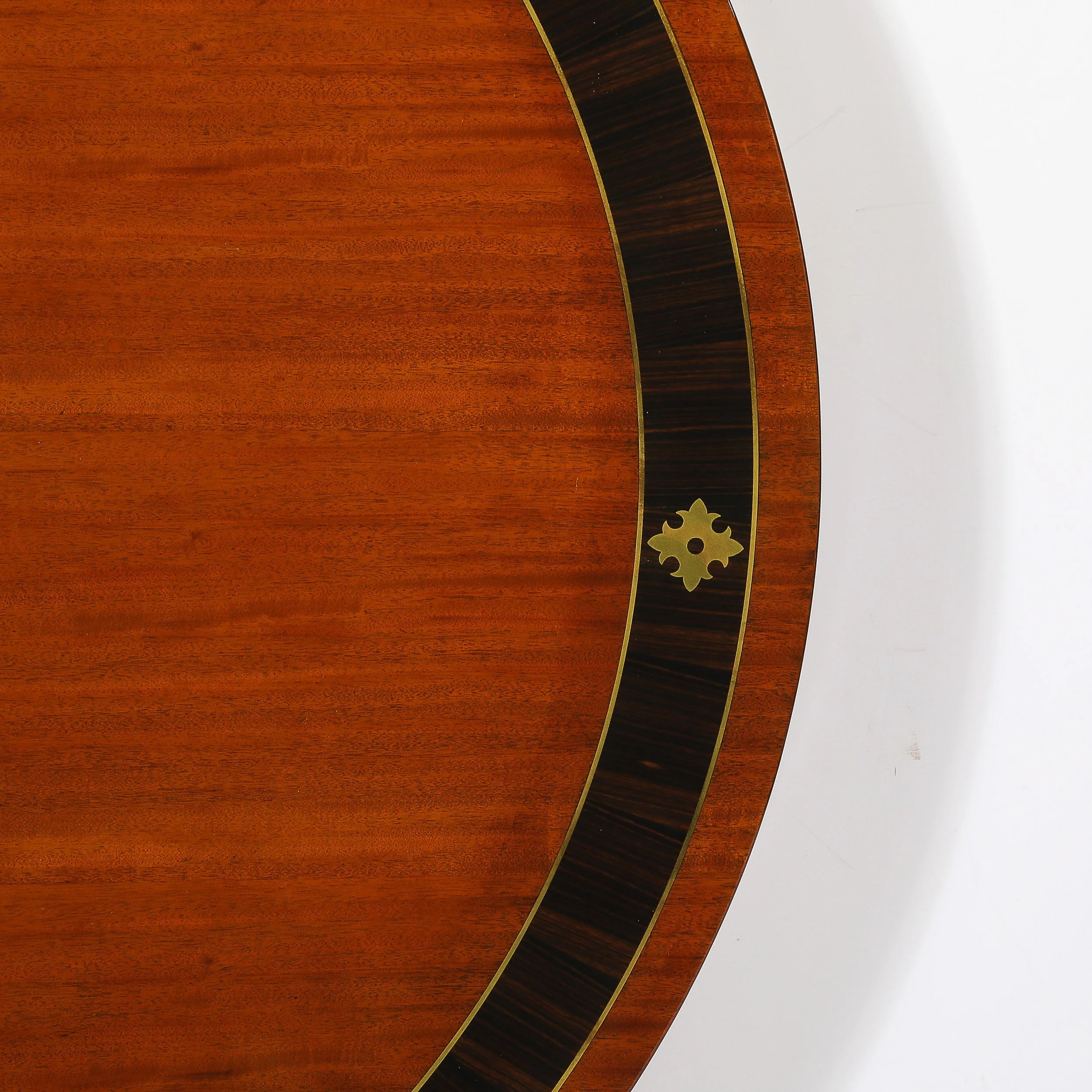 Neoclassical Center Table in Macassar W: Brass Heraldic Inlays & Black Lacquer - High Style Deco 13.jpg