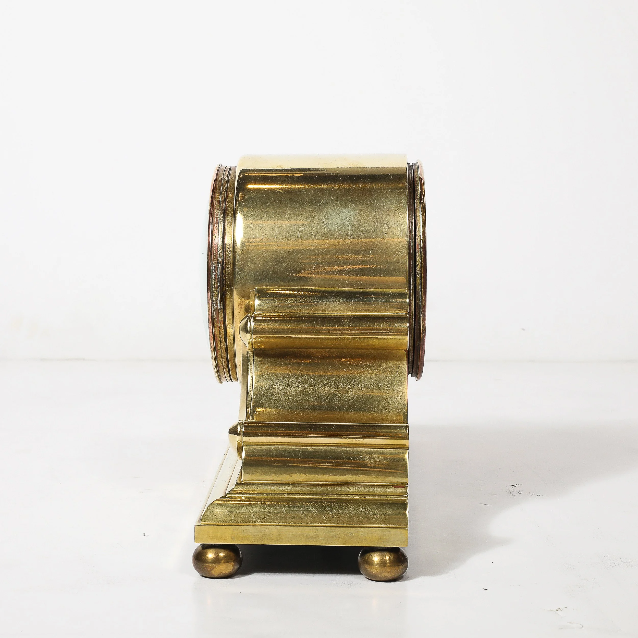 Art Deco Sculptural Polished Brass Clock by Chelsea Clock Co. For Tiffany - High Style Deco 6.jpg