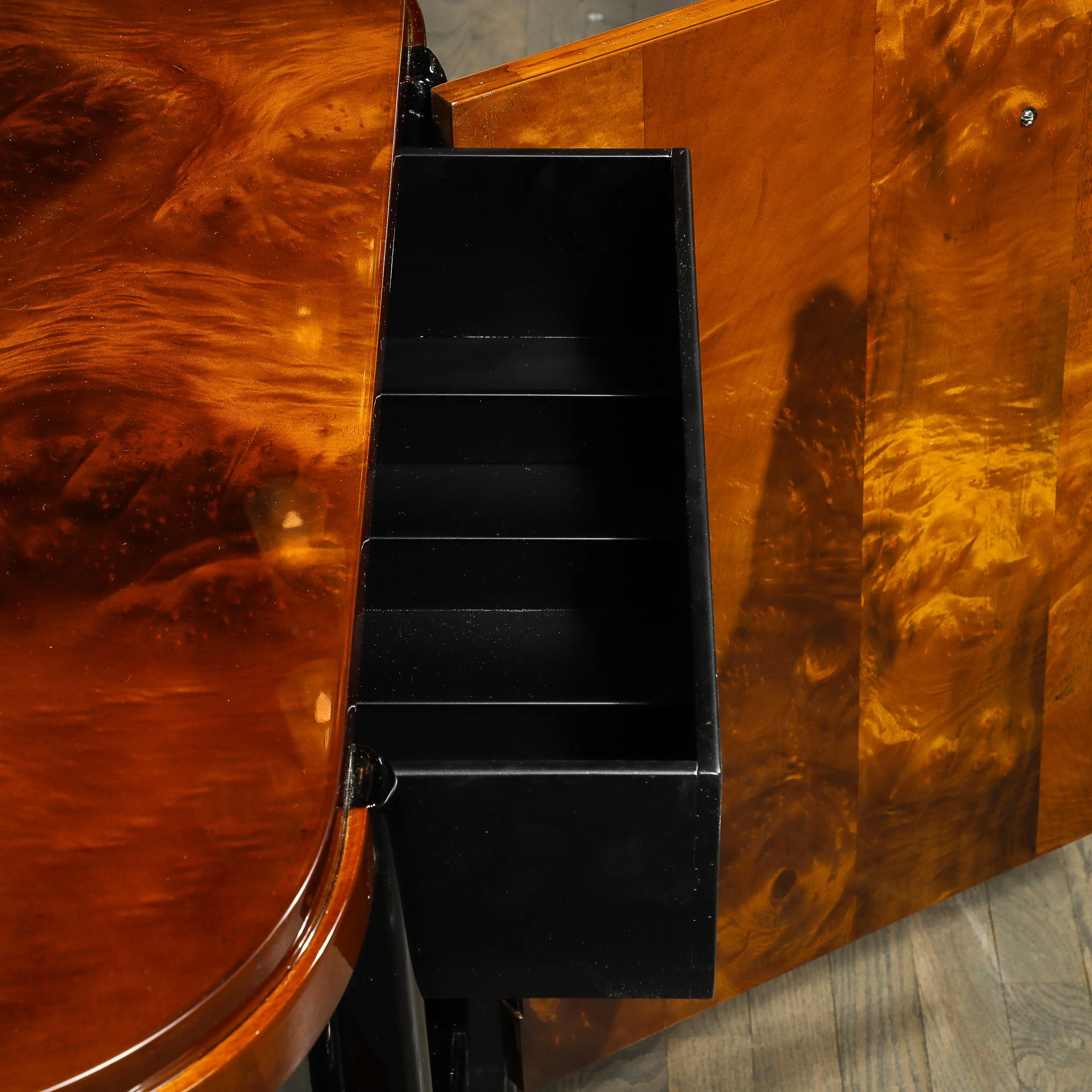 Art Deco Machine Age Cabinet in Book-matched & Burled Walnut by Donald Deskey - High Style Deco 2.jpg