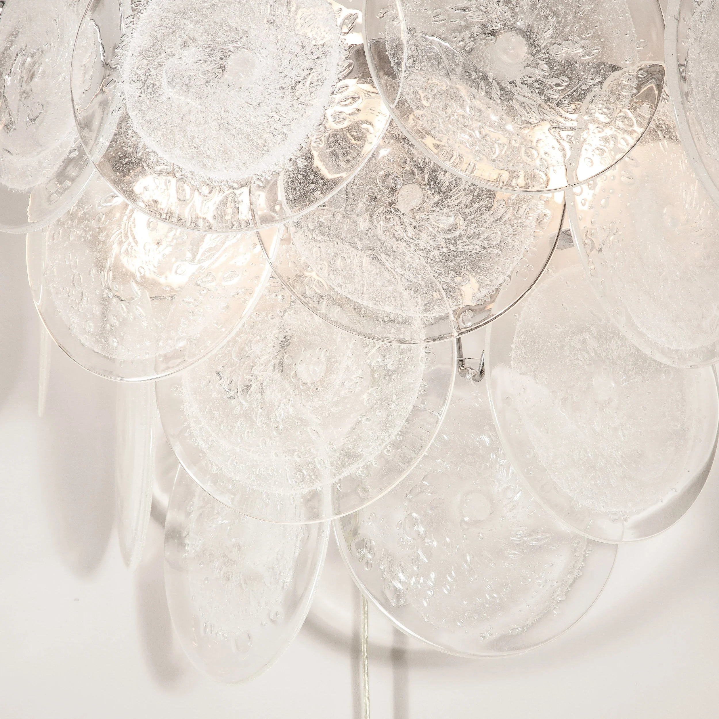 Pair of Modernist 14-Disc Sconces in Hand-Blown Murano Transparent Glass - High Style Deco 6.jpg