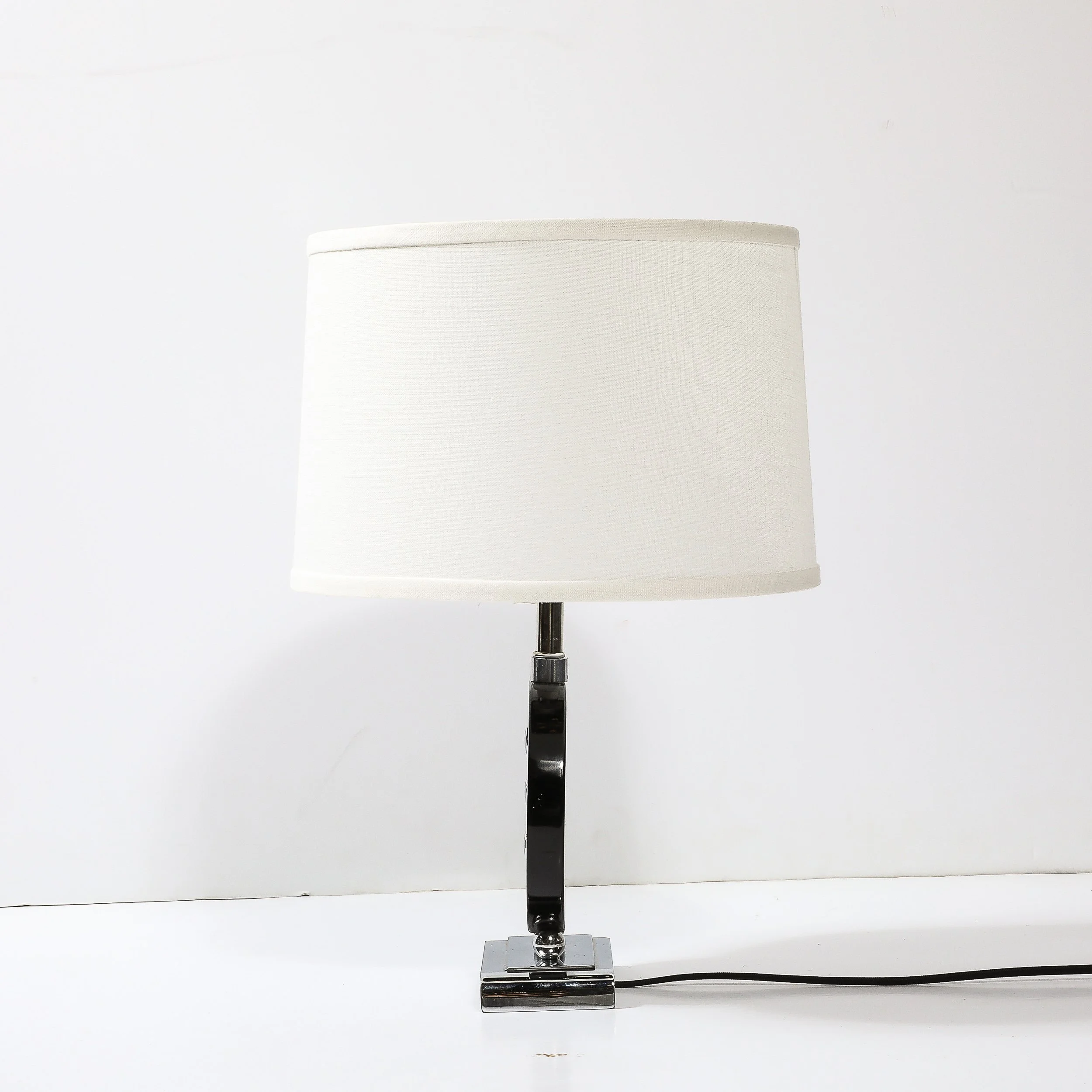 Art Deco Table Lamp in Black Lacquer w: Chrome Detailing - High Style Deco 4.jpg