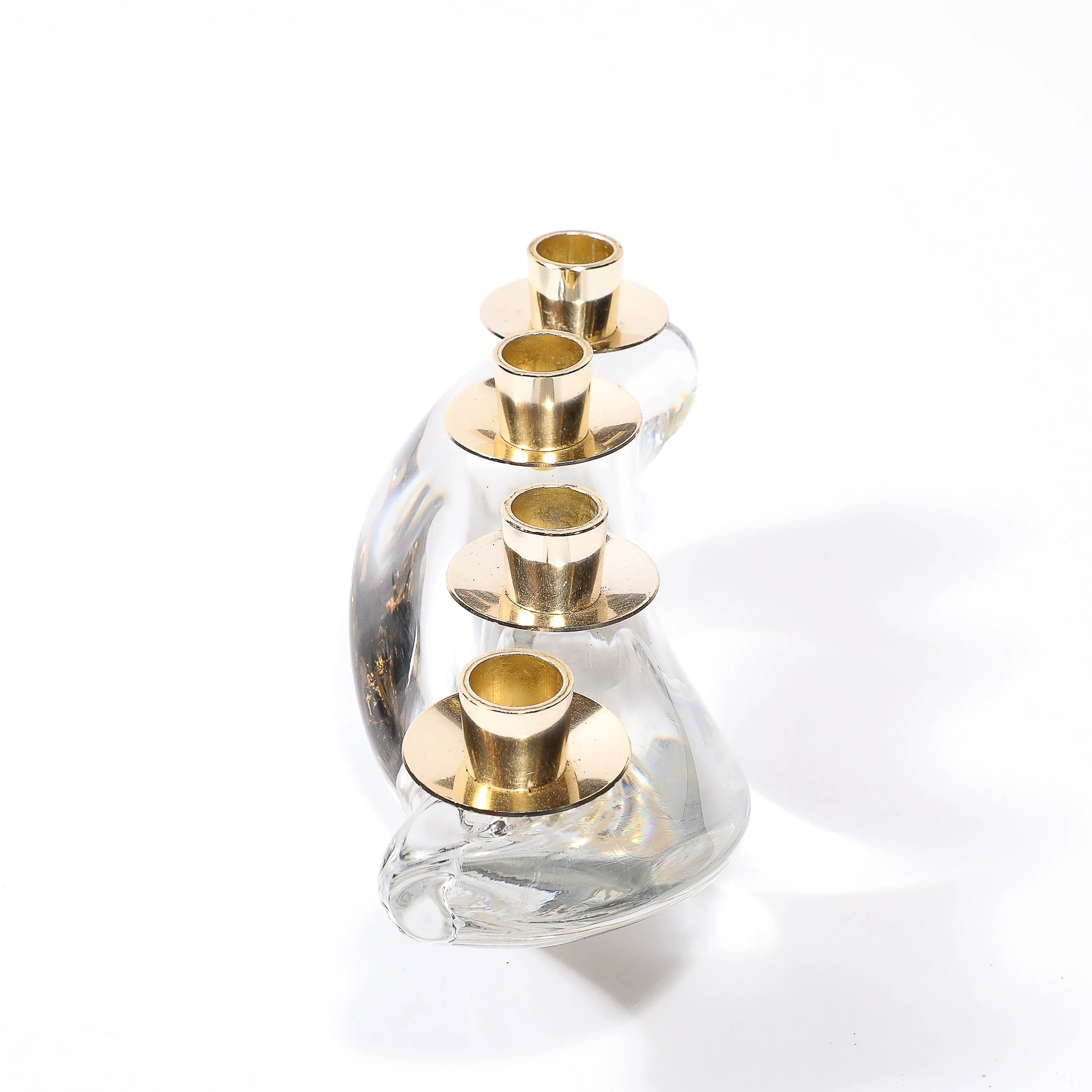 Mid-Century Amorphic Candelabra in Crystal and Brass Signed Schneider - High Style Deco 4.jpg