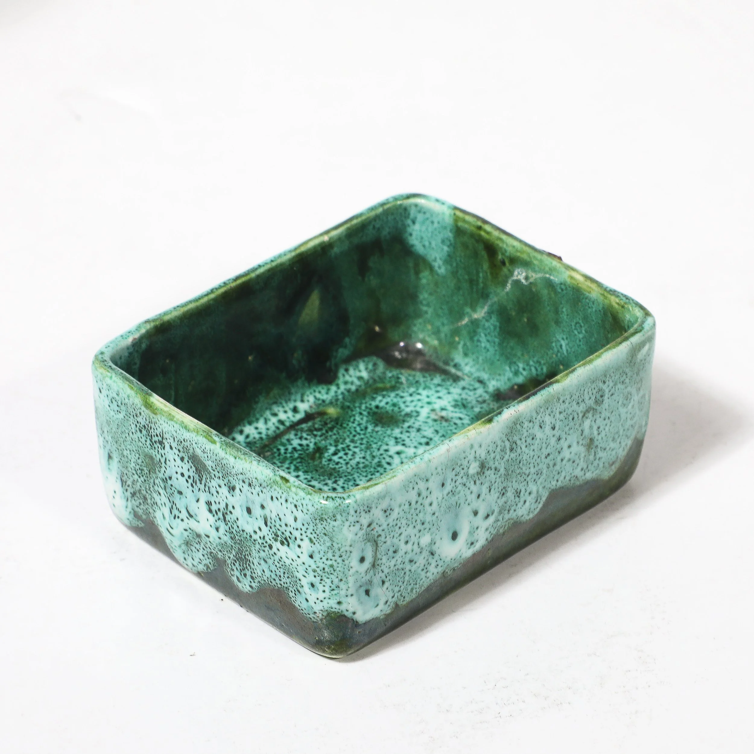 Art Deco Patinated Bronze, Olive Green & Jade Ceramic Smoking Stand by FrankArts - High Style Deco 6.jpg