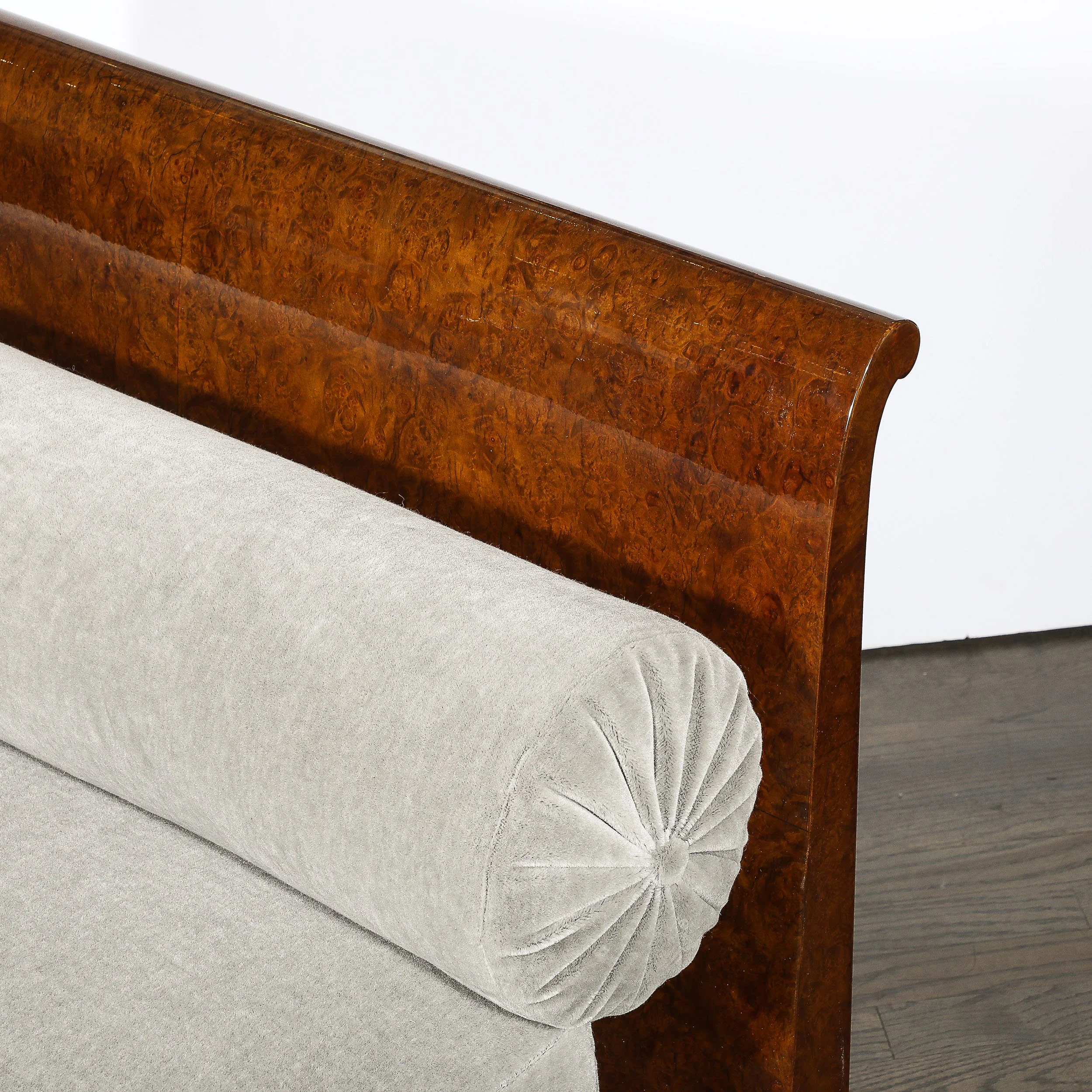 Art Deco Lupe de Amboyna Wood & Taupe Mohair Upholstery Daybed Attr. Jules Leleu - High Style Deco 17.jpg