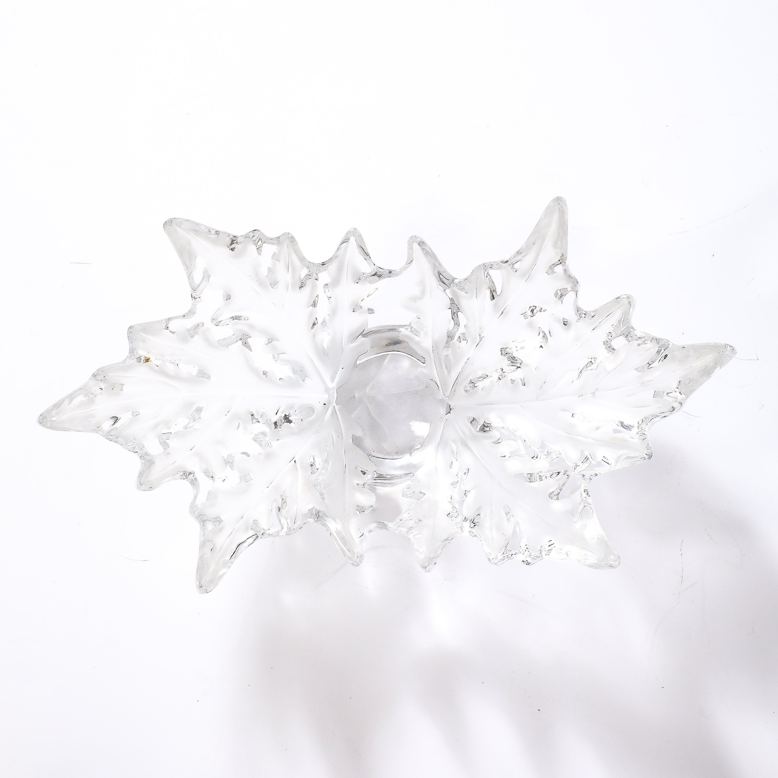 Mid-Century Modernist Crystal "Champs Élysées" Centerpiece Bowl signed Lalique - High Style Deco 3.jpg