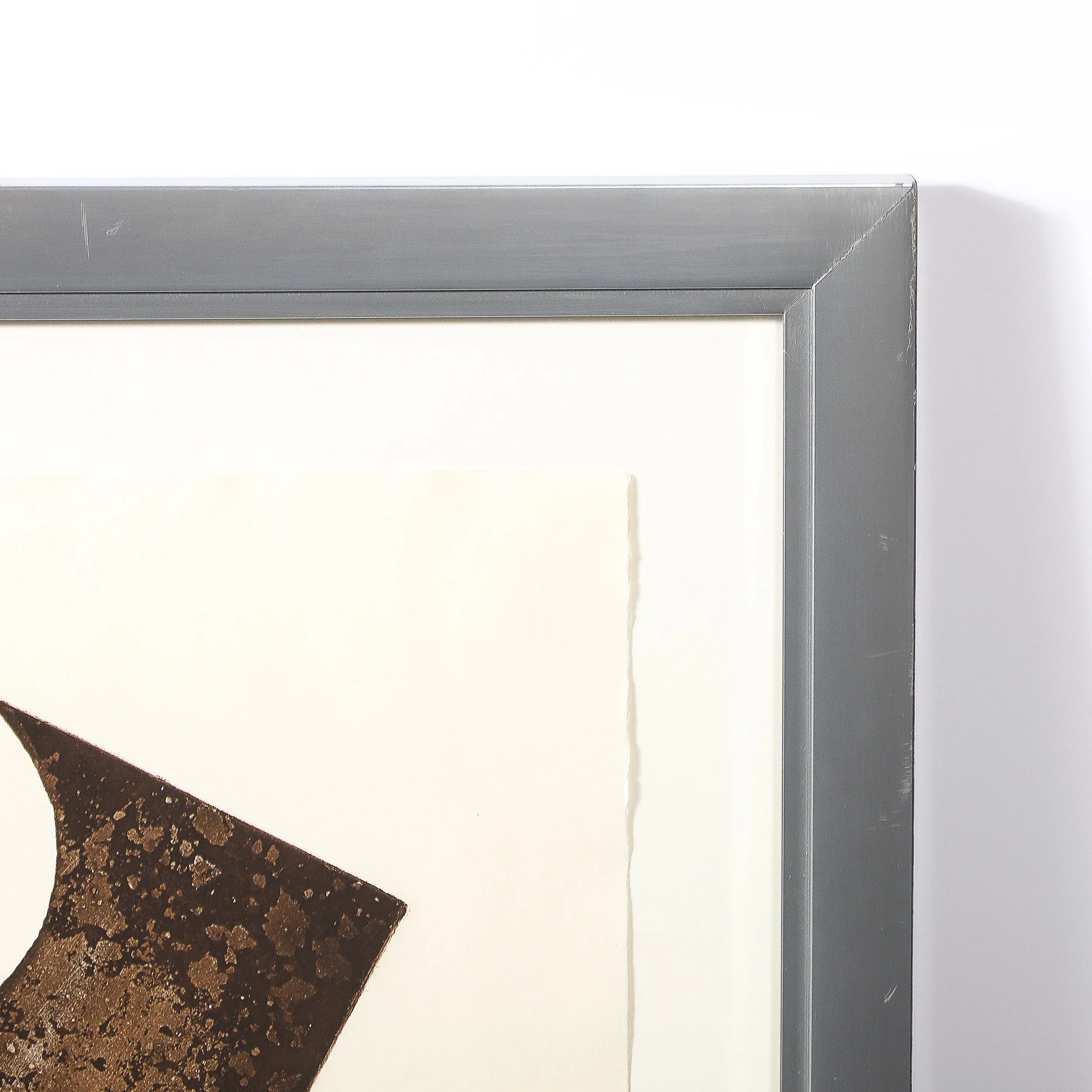 Mid-Century Modernist Screen Print titled "Man" signed Sheng Hey C. 1973 - High Style Deco 6.jpg