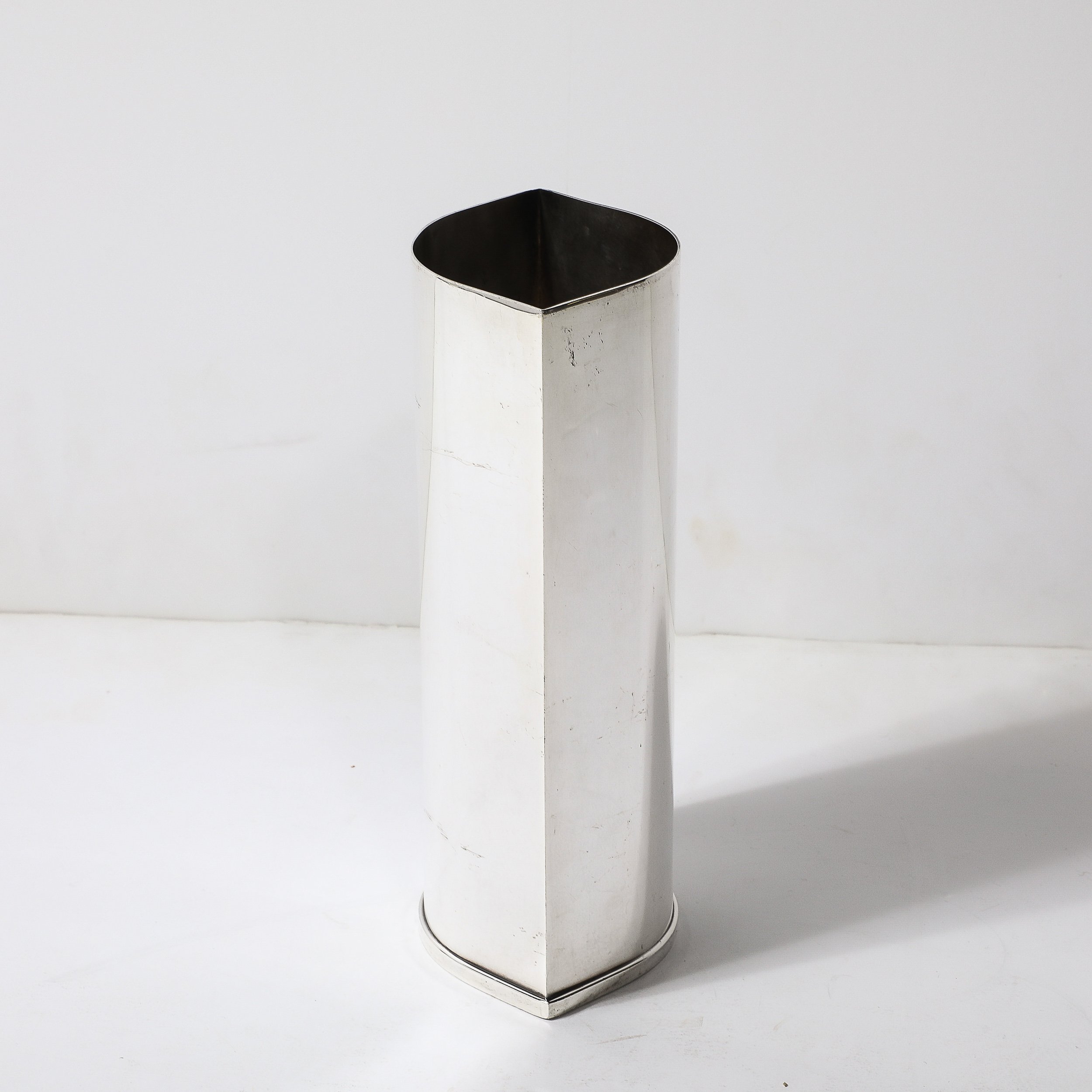 Mid-Century Modernist Silver Plate Ovoid Form Botanical Vase signed St. James - High Style Deco 3.jpg