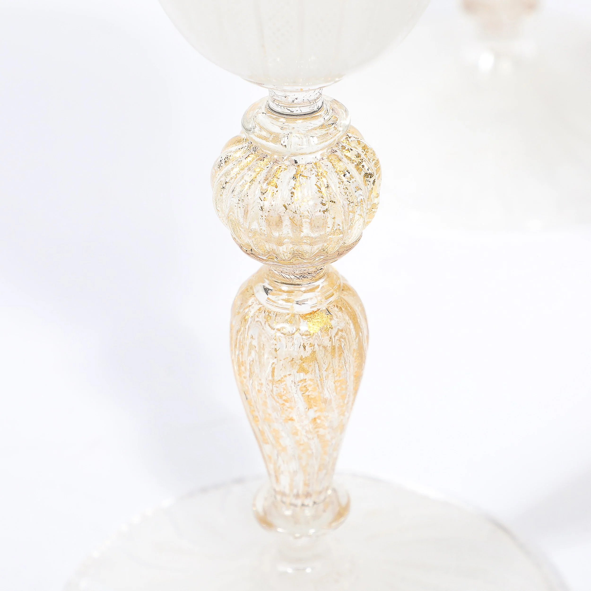 Set of 8 Antique Hand-Blown Latticino Murano Wine Glasses W:24K Gold by Salviati - High Style Deco 12.jpg