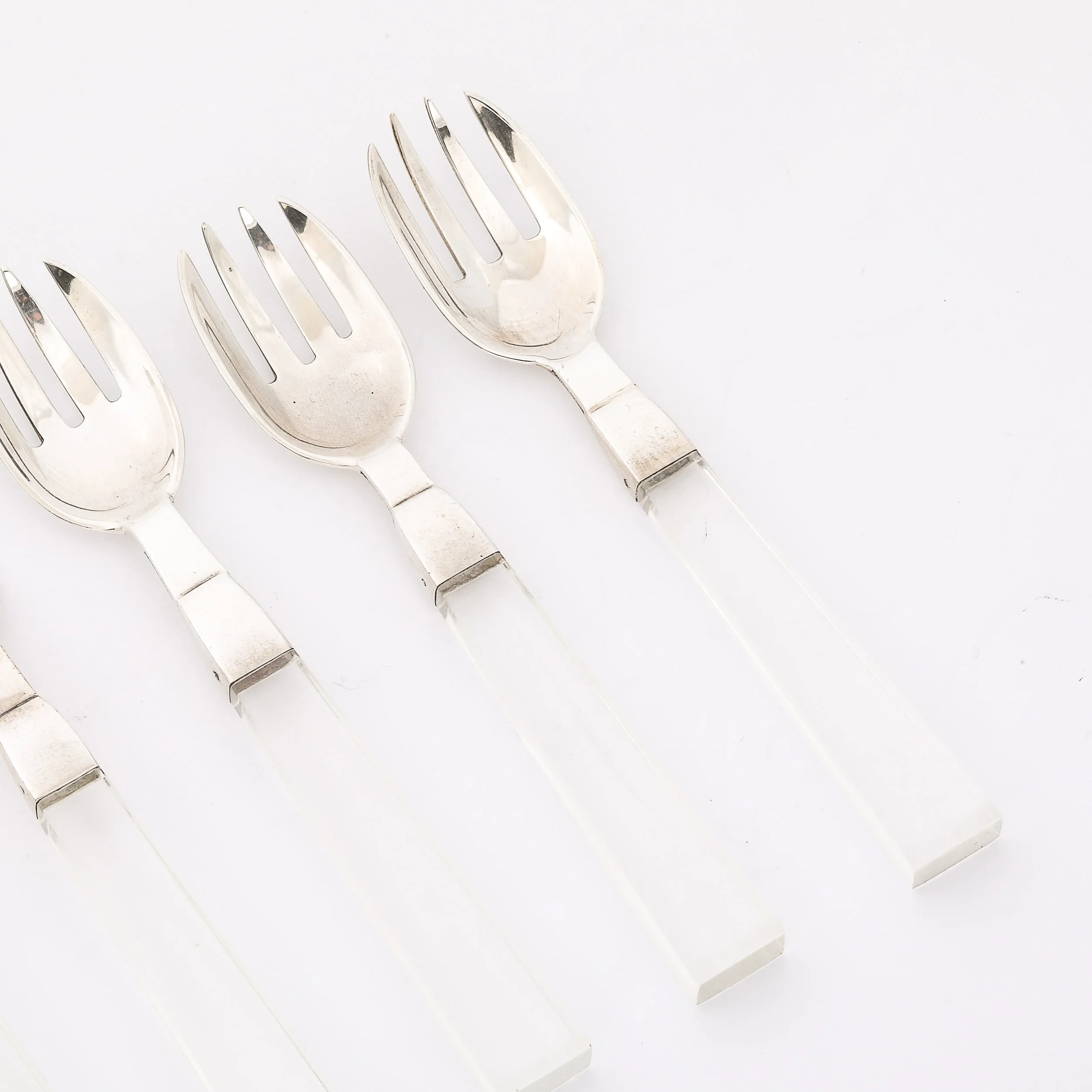 Set of 7 Mid-Century Sterling Silver & Lucite Flatware by Porter Blanchard - High Style Deco 3.jpg