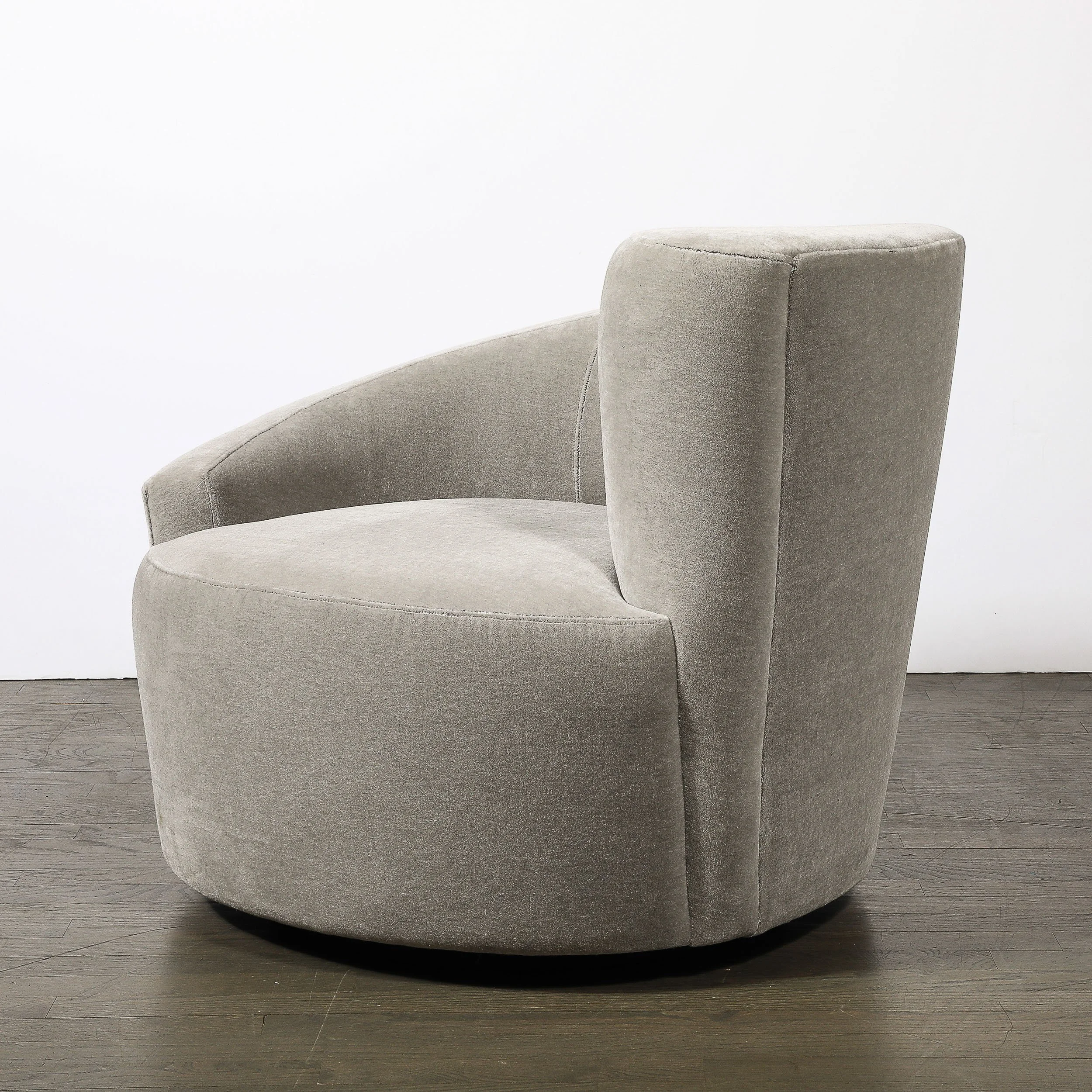 Pair of Swiveling %22Nautilus%22 Chairs by Vladimir Kagan in Luxe Taupe Mohair - High Style Deco 7.jpg