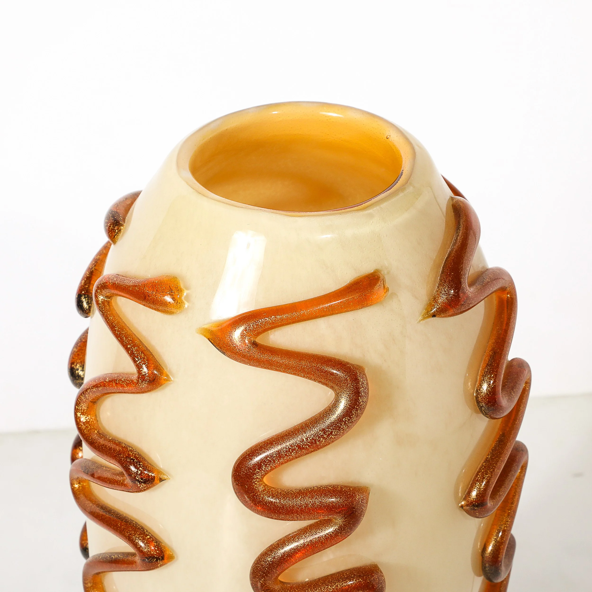 Mid-Century Hand-Blown Murano Glass Uplight in Vellum Hue w: Sandstone Trailing - High Style Deco 14.jpg