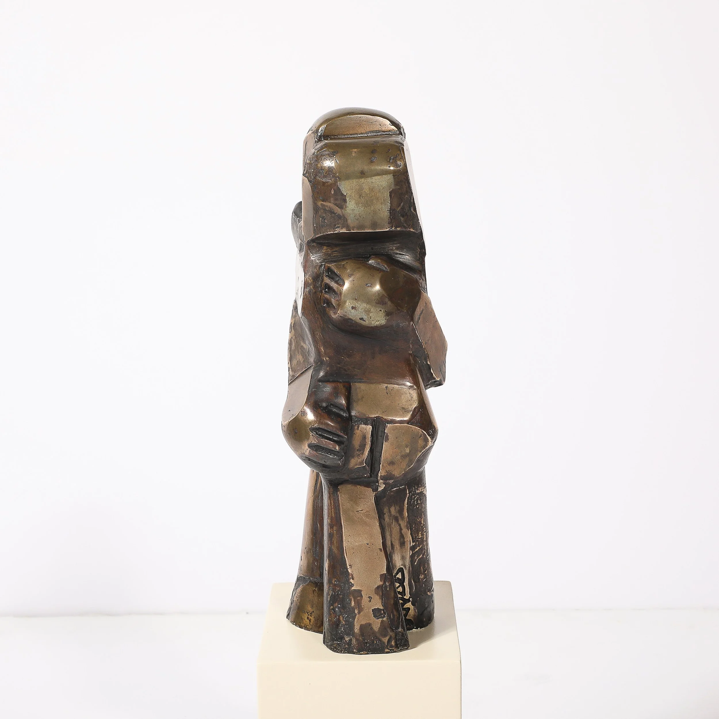 Mid-Century Modernist Abstracted Figural Bronze Sculpture of an Embracing Couple - High Style Deco 13.jpg