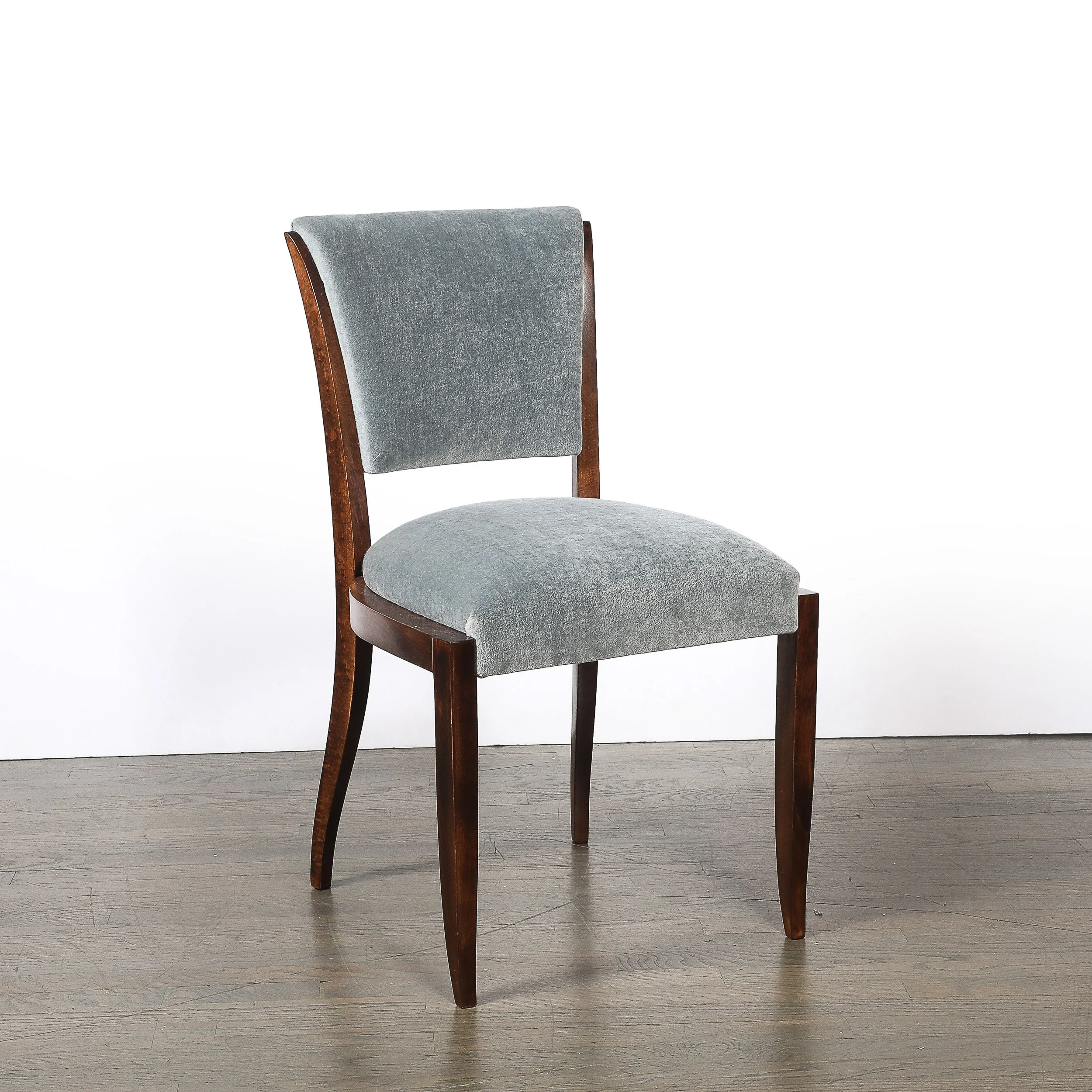 Set of Eight Art Deco Sculptural Walnut Dining Chairs in Plush Mohair Upholstery - High Style Deco 18.jpg