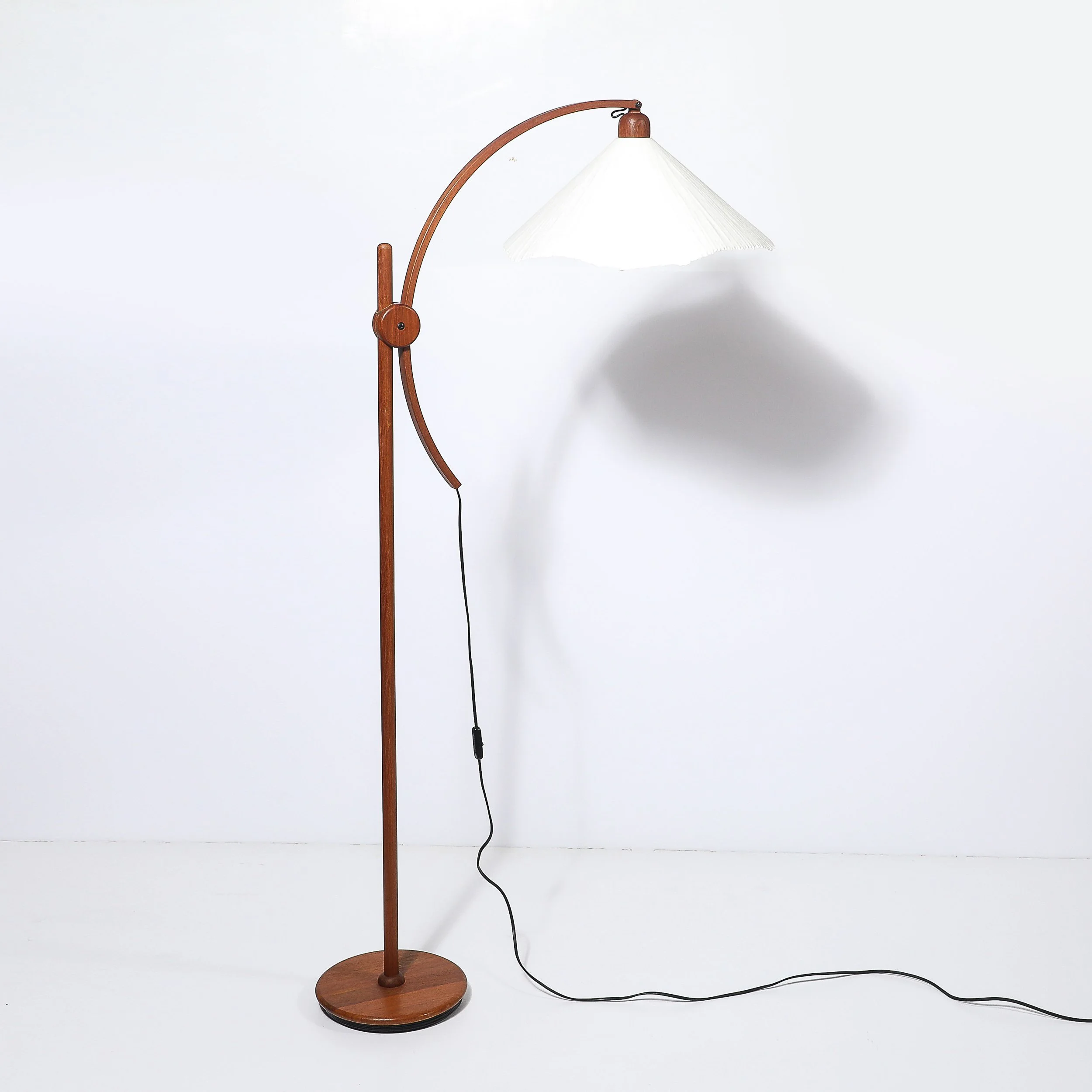 Mid-Century Sculptural Teak Adjustable Floor Lamp w: Custom Archival Paper Shade - High Style Deco 8.jpg