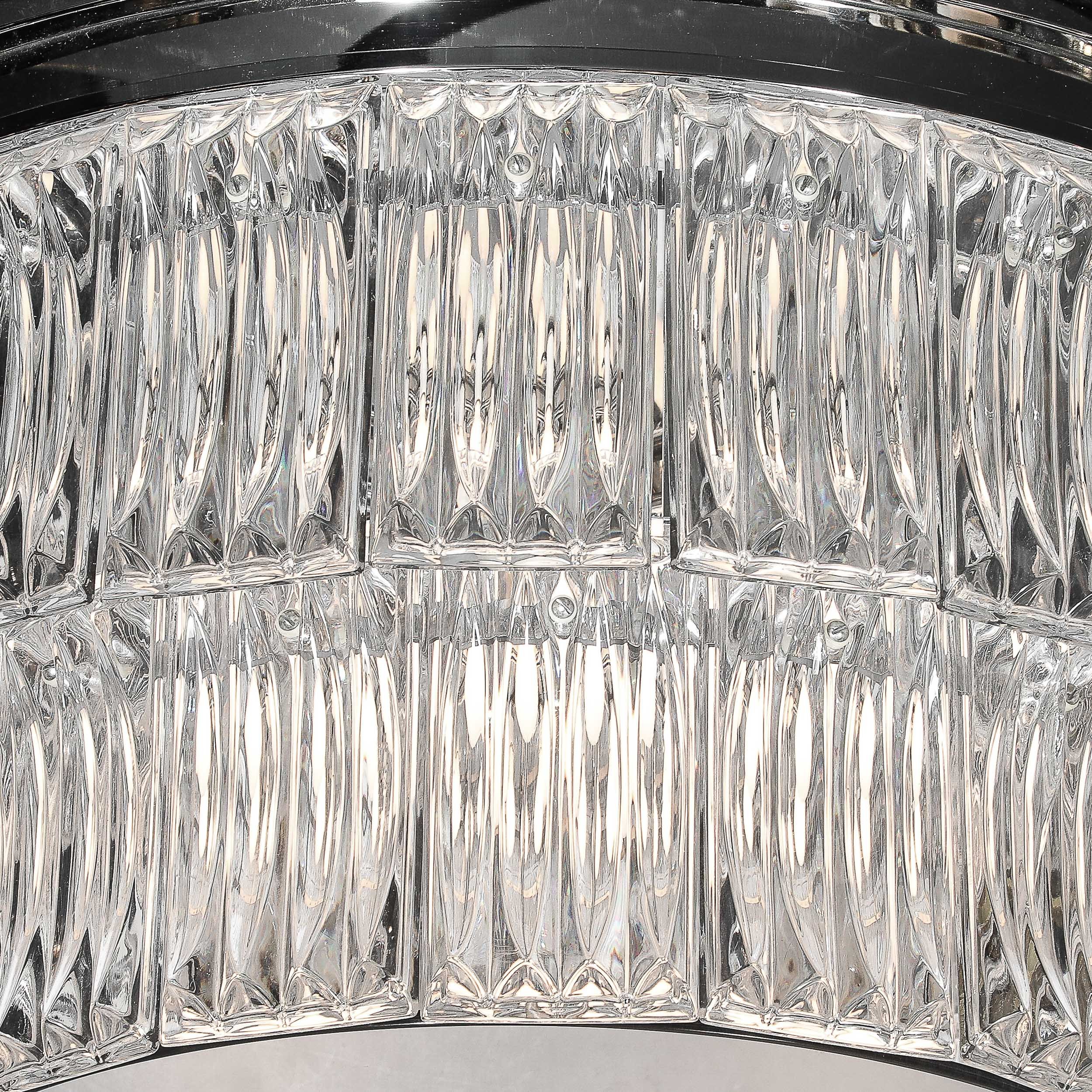 Mid-Century 2-Tier Transparent Murano Glass Flush-Mount w: Smoked Glass Diffuser - High Style Deco 8.jpg
