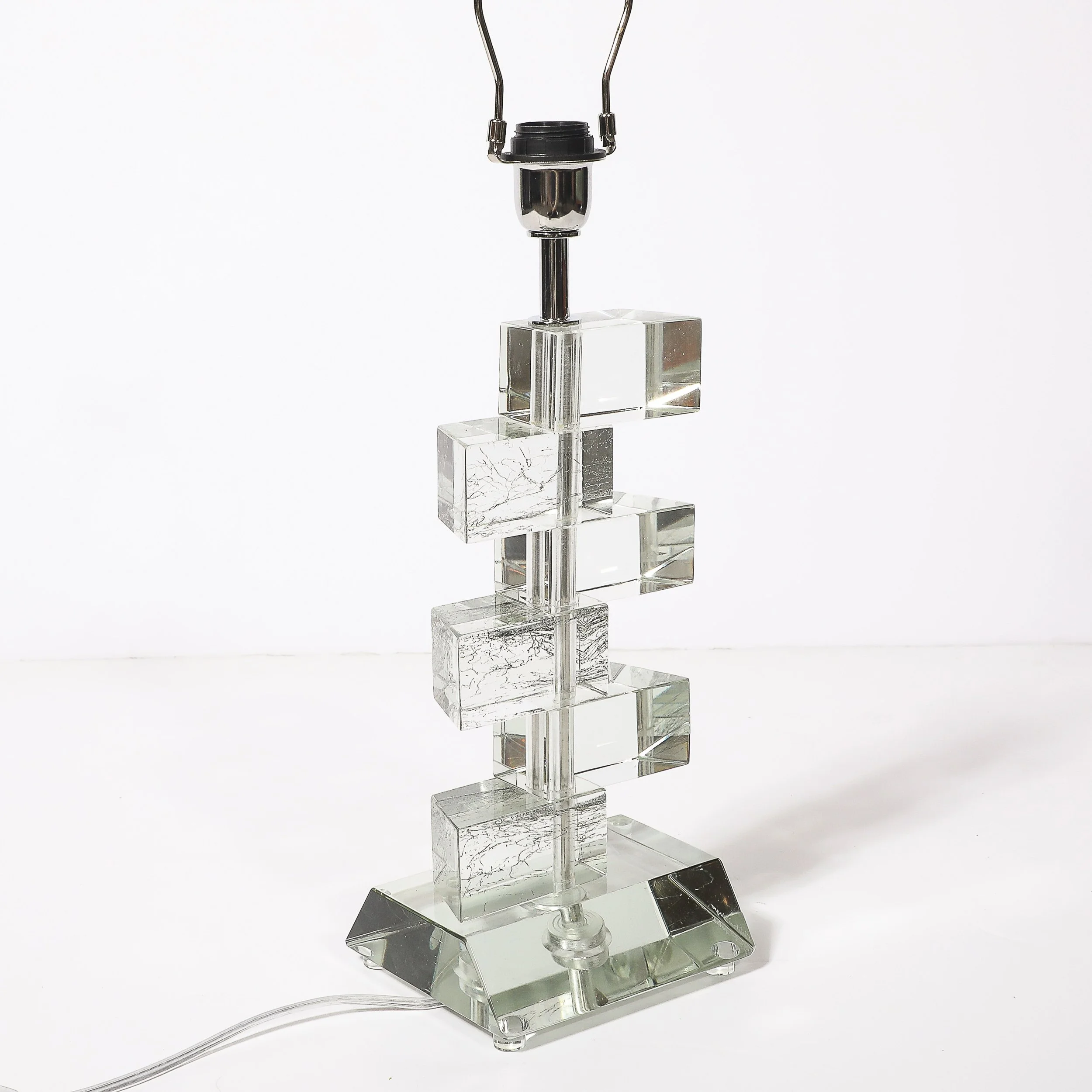 Modernist Hand-Blown Murano Stacked & Faceted Trapezoidal Glass Table Lamps - High Style Deco 18.jpg