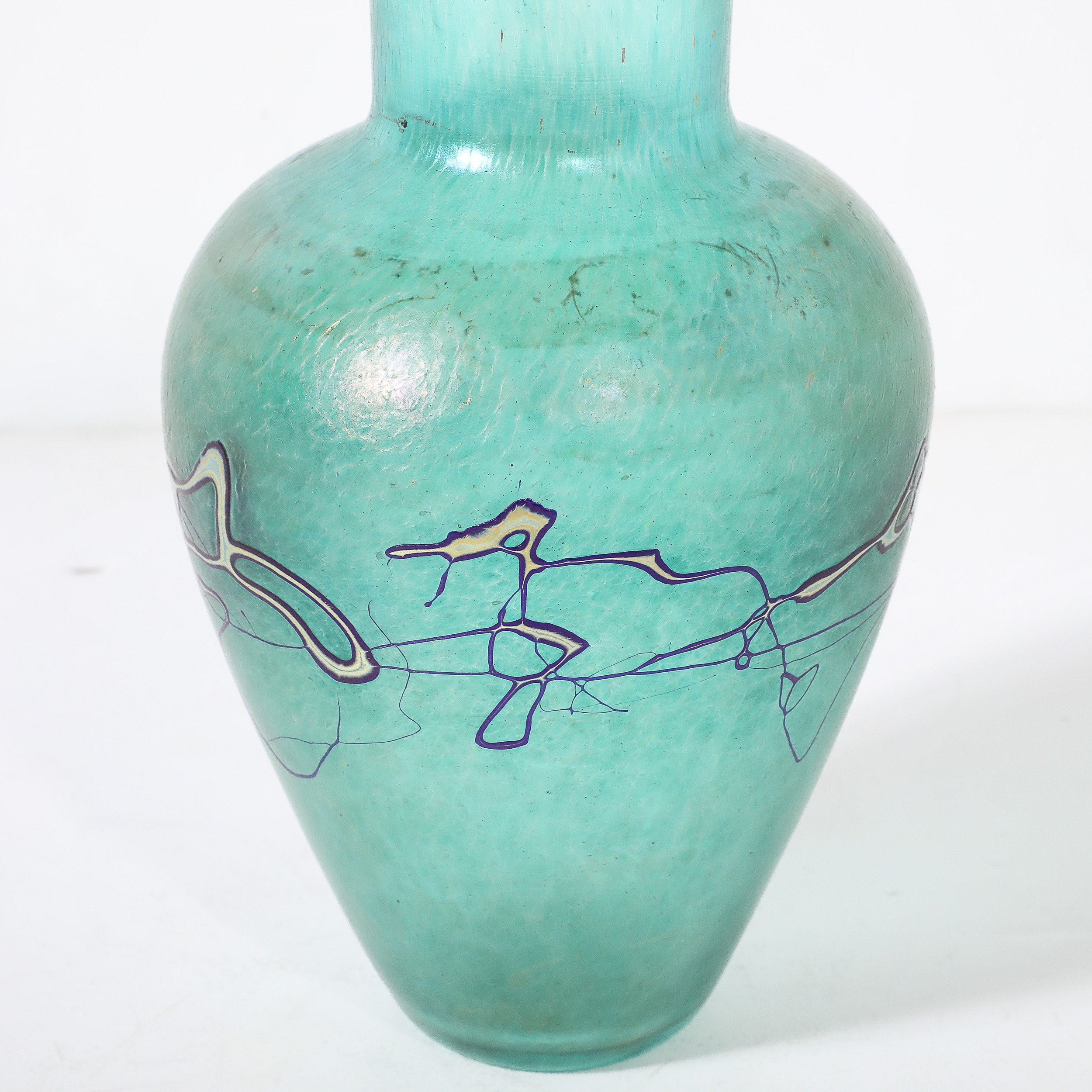 Mid-Century Modernist Hand-Blown Art Glass Vase signed Robert Held - High Style Deco 2 4.jpg