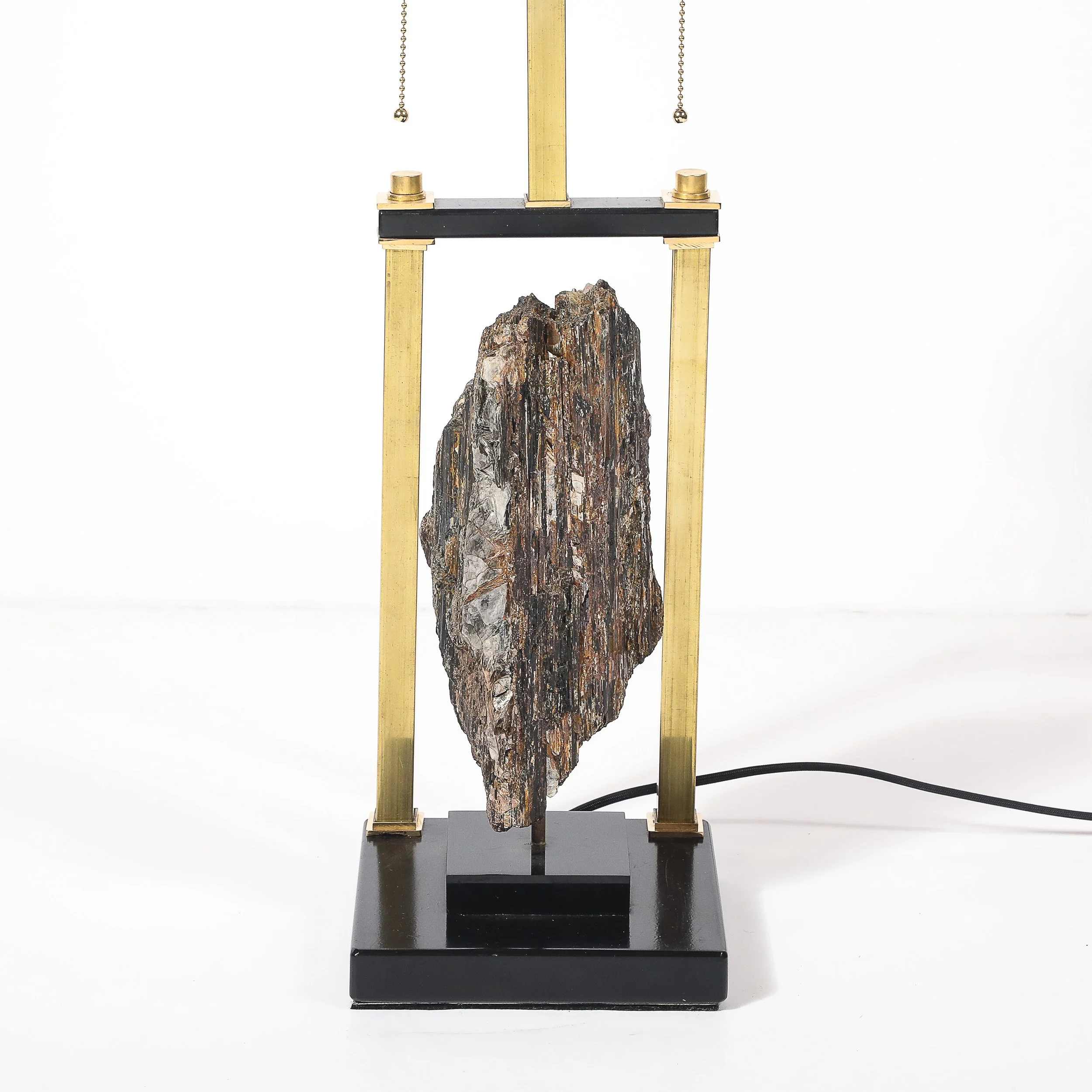 Mid-Century Rectilinear Black Lacquer & Brass Pyrite Specimen Table Lamp - High Style Deco 3.jpg