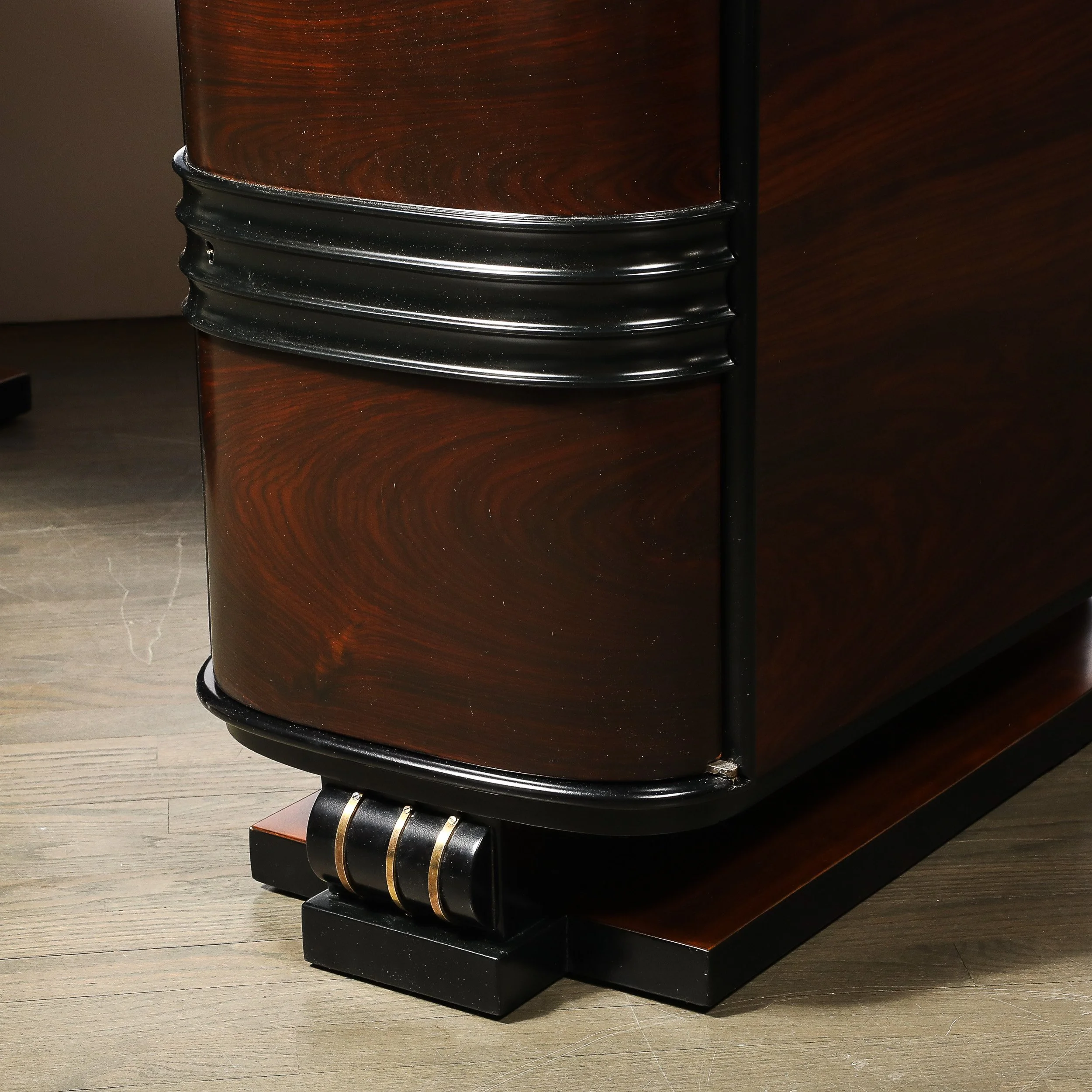 Art Deco Machine Age Partner Desk in Rosewood with Ebonized Fluted Detailing - High Style Deco 13.jpg