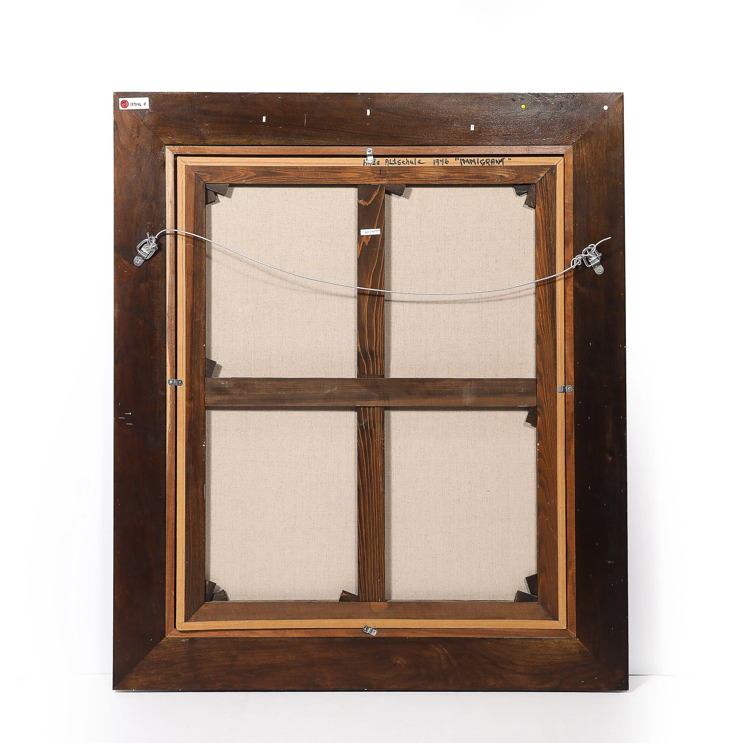 Modernist Oil on Canvas Painting "The Immigrant" signed Hida Coates Altschule - High Style Deco 18.jpg