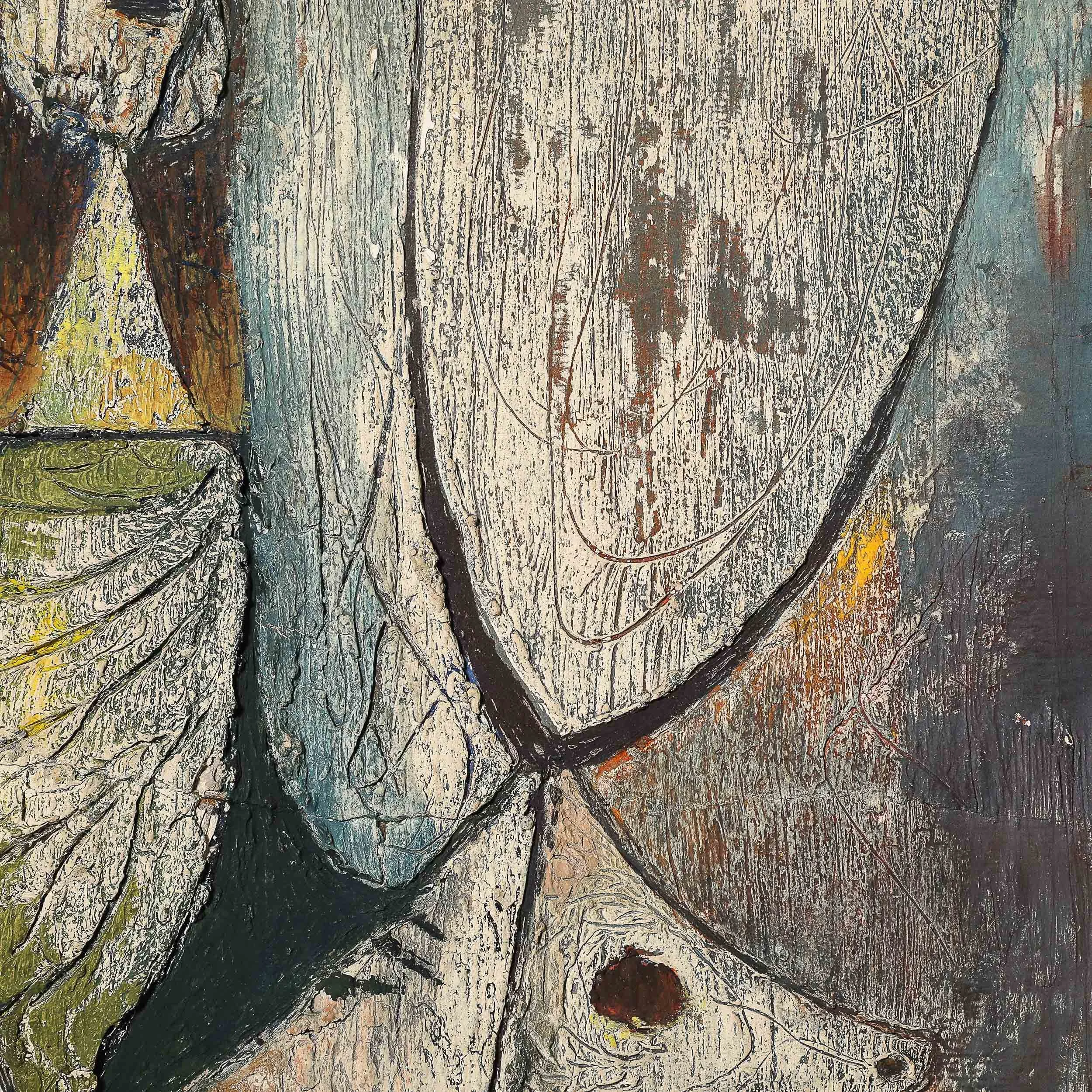 Mid-Century Modernist Abstract Figure Oil on Paper Painting signed Hans Jaenisch - High Style Deco 7.jpg