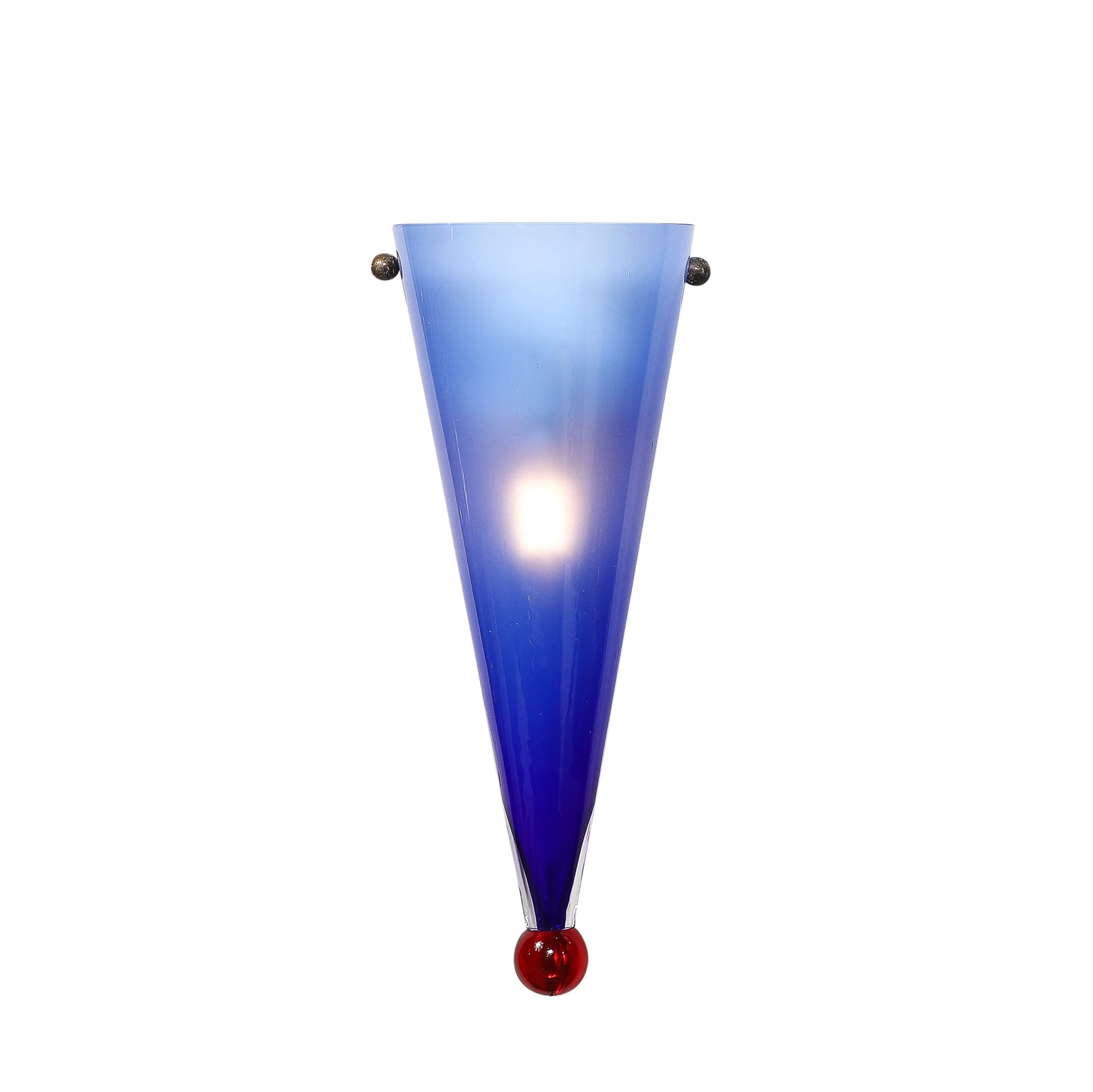 Mid-Century Hand-Blown Periwinkle Murano Glass Conical Sconces signed Cenedese - High Style Deco 2.jpg