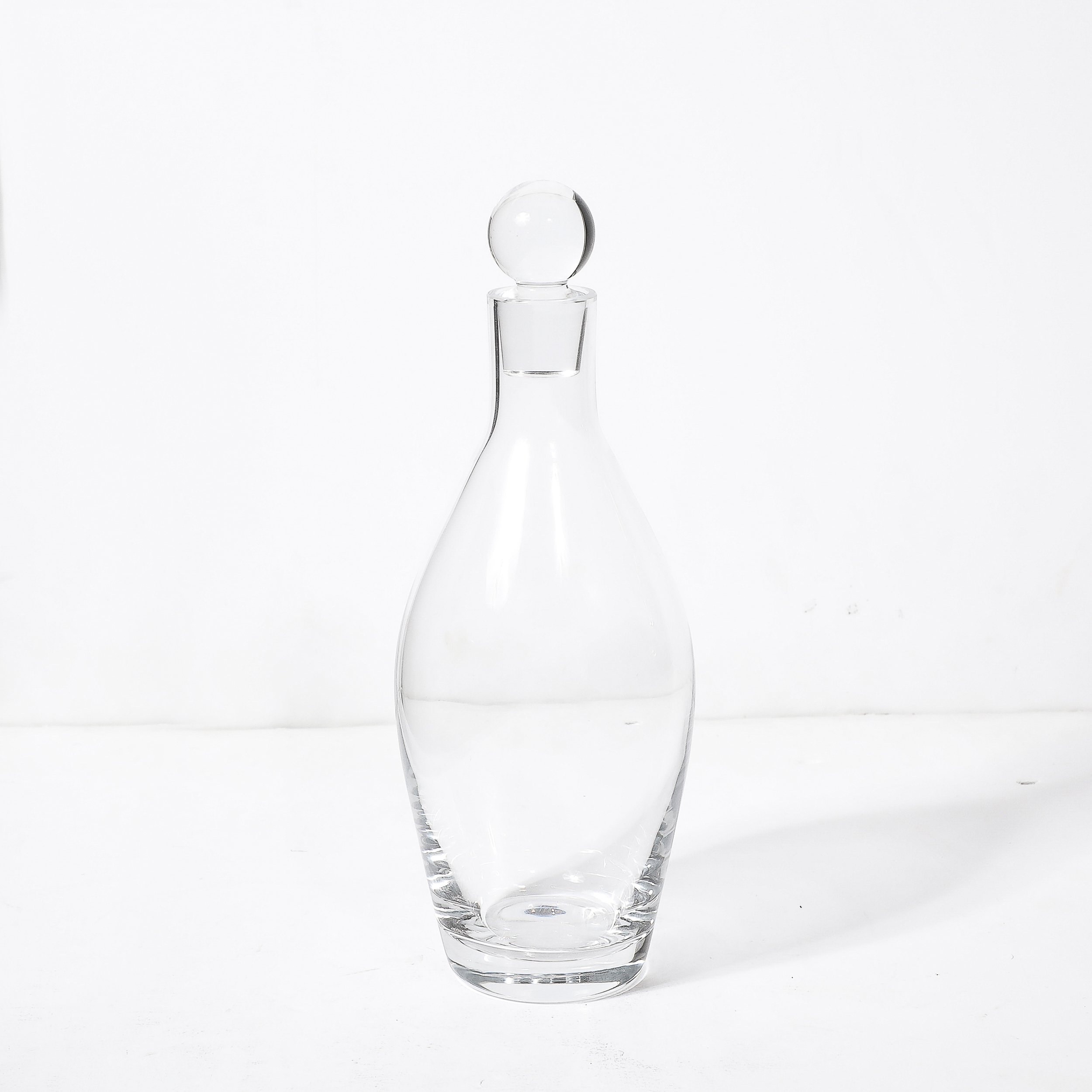 Mid-Century Modernist Villeroy & Boch Crystal Decanter w: Spherical Stopper - High Style Deco 3.jpg
