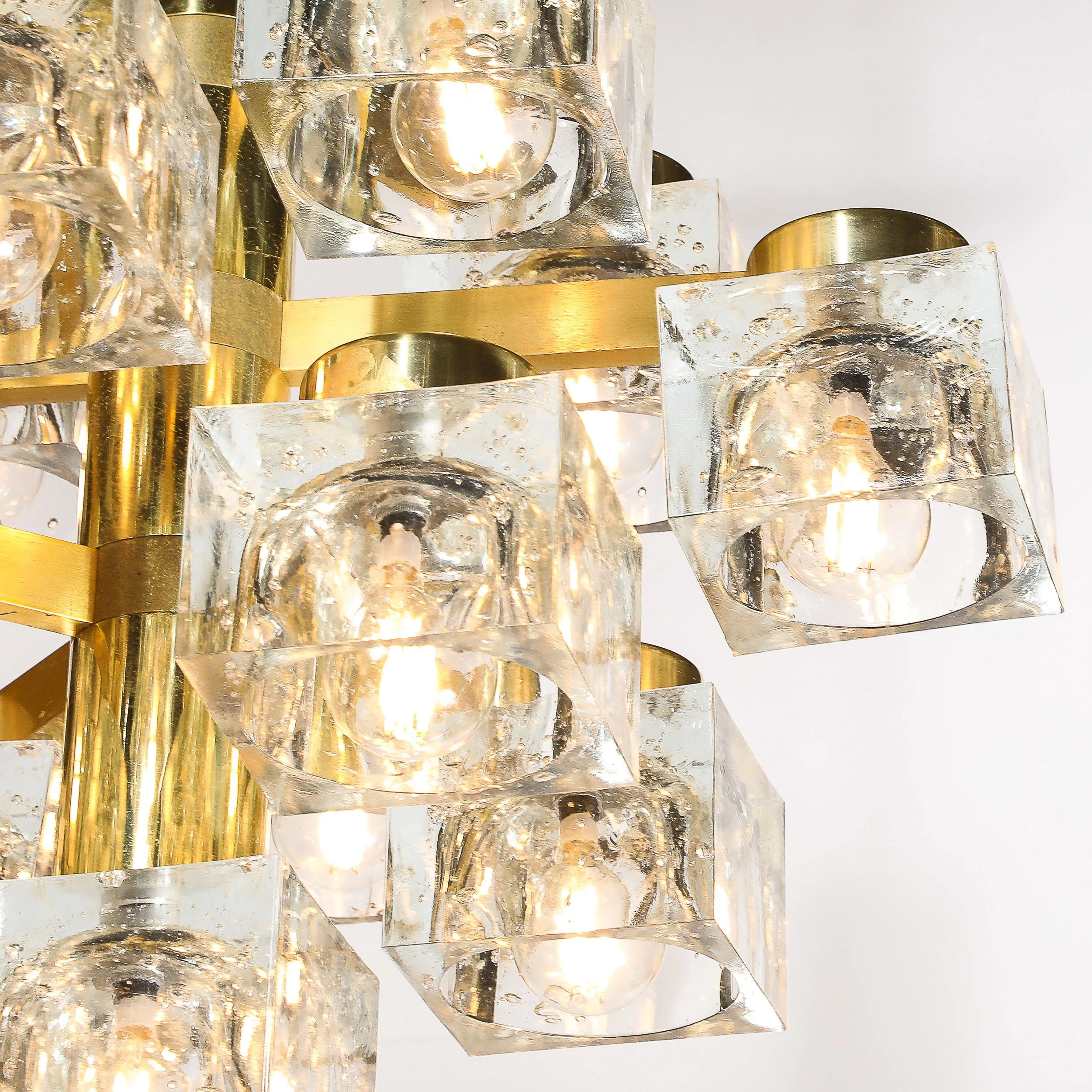 Mid-Century Modern Brass & Cube Glass Chandelier by Sciolari - High Style Deco 4.jpg