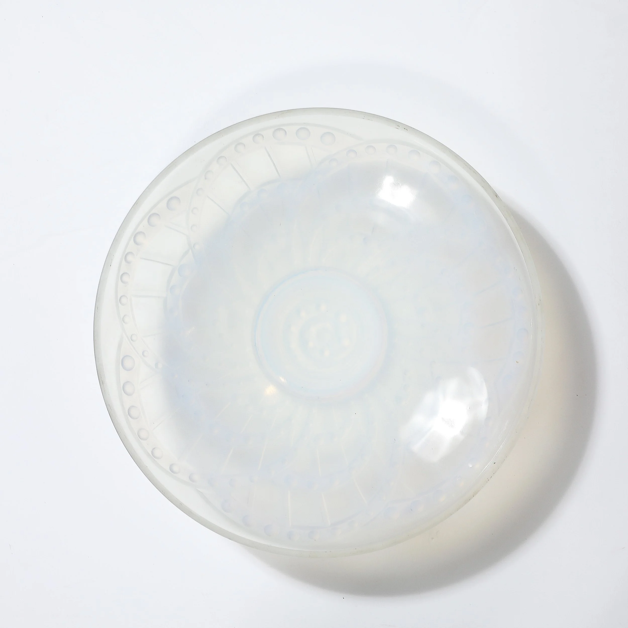 Art Deco Opalescent Molded and Frosted Glass Centerpiece Bowl Signed J. Landier - High Style Deco 1.jpg
