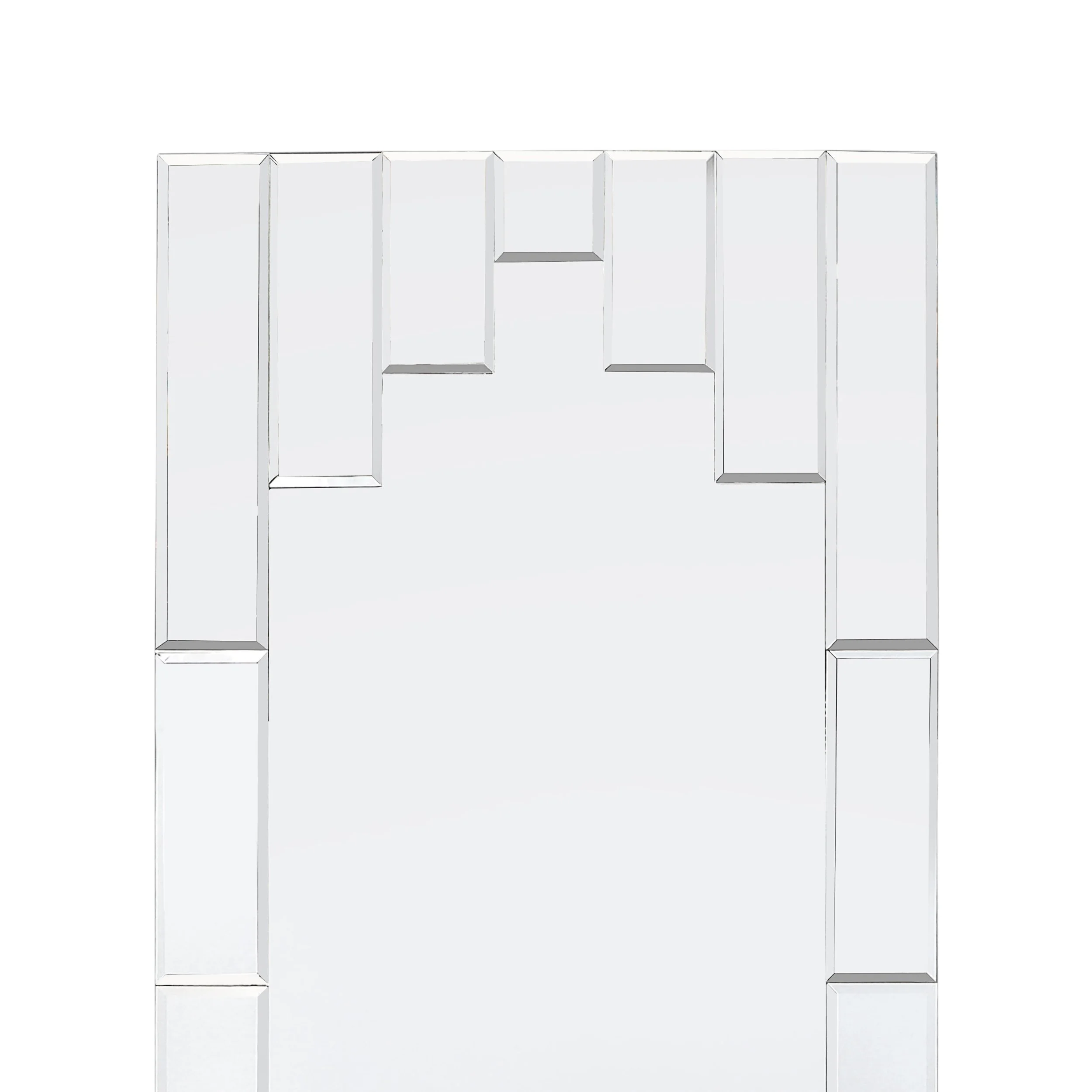 Art Deco Skyscraper Style Rectangular Tessellated Mirror with Beveled Detailing - High Style Deco 3.jpg