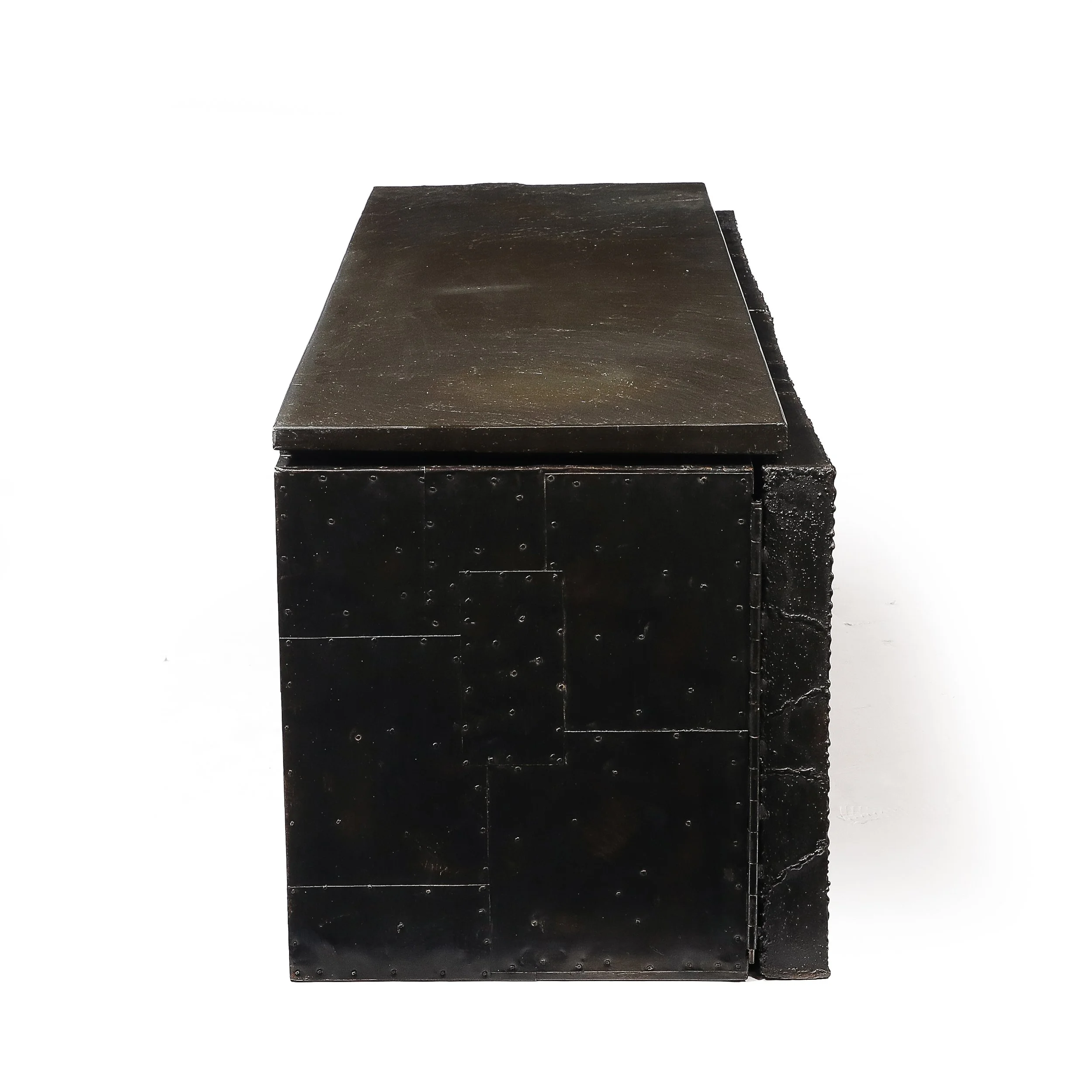 Mid-Century Brutalist Wall Mounted Patchwork Console Table Signed Paul Evans - High Style Deco 17.jpg