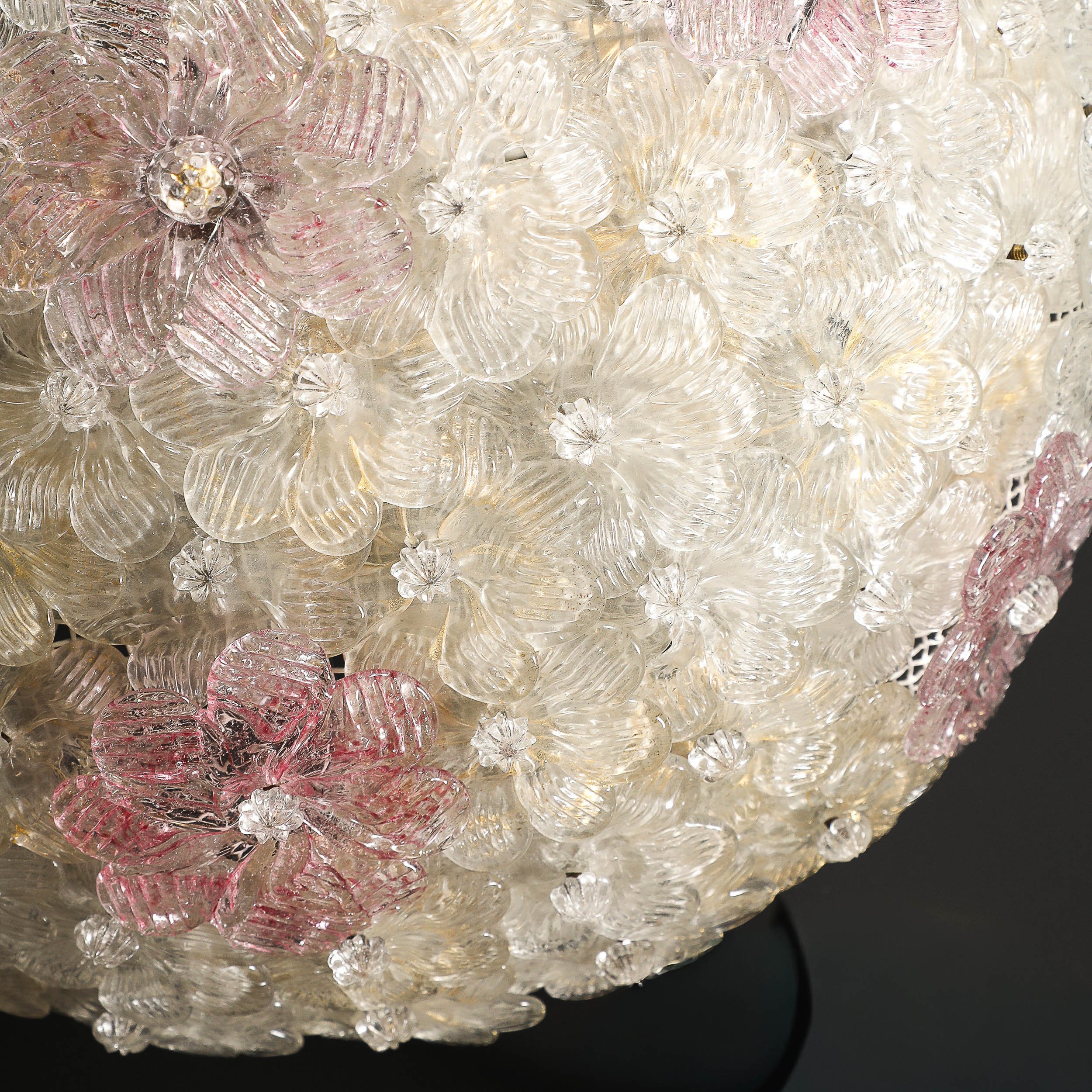 Mid-Century Hand-Blown Rose Murano Glass Florets Chandelier by Barovier & Toso - High Style Deco 19.jpg