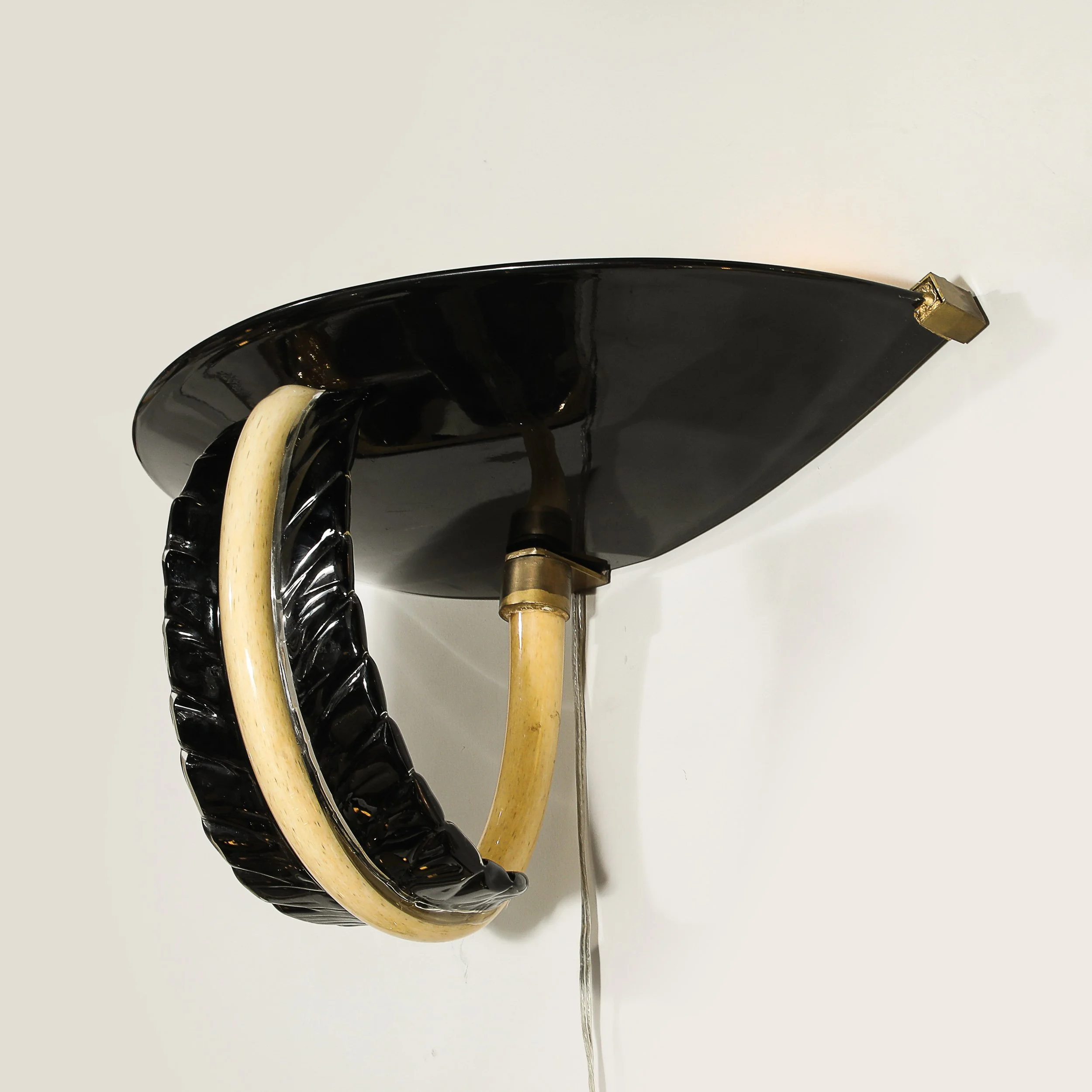 Mid-Century Hand-Blown Murano Black & Gold Acanthus Glass Sconces by Seguso - High Style Deco 10.jpg