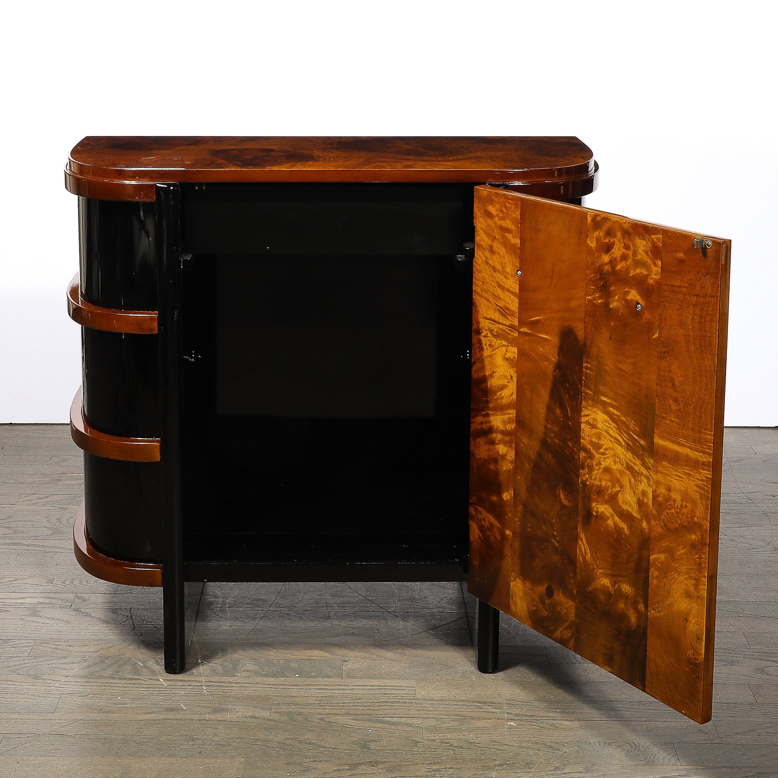 Art Deco Machine Age Cabinet in Book-matched & Burled Walnut by Donald Deskey - High Style Deco 10.jpg