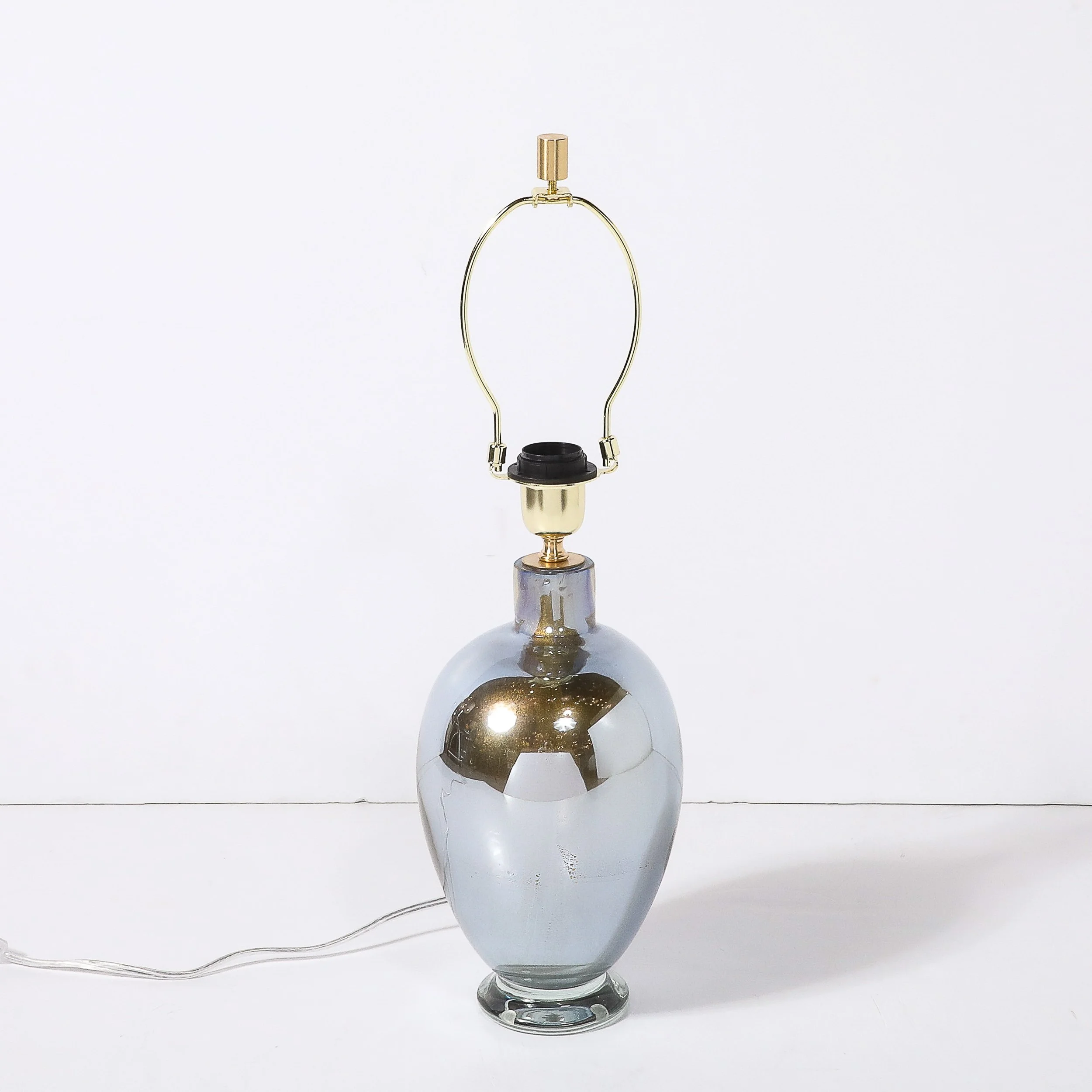 Modernist Hand-Blown Mercury Blue Murano Glass Table Lamps with 24K Gold Flecks - High Style Deco 5.jpg