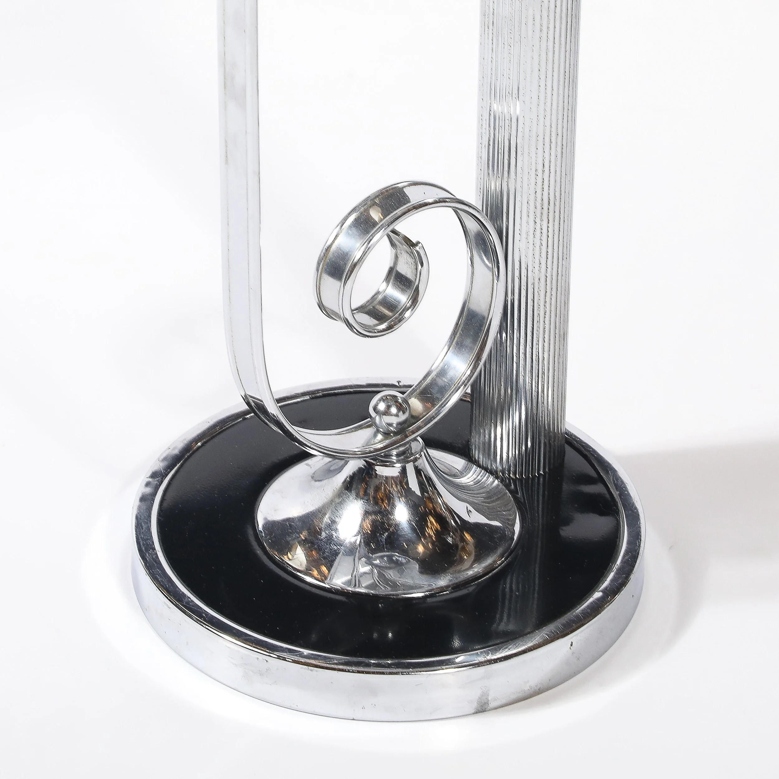 Art Deco Machine Age Scroll Form Drinks Table in Chrome and Black Lacquer - High Style Deco 3.jpg