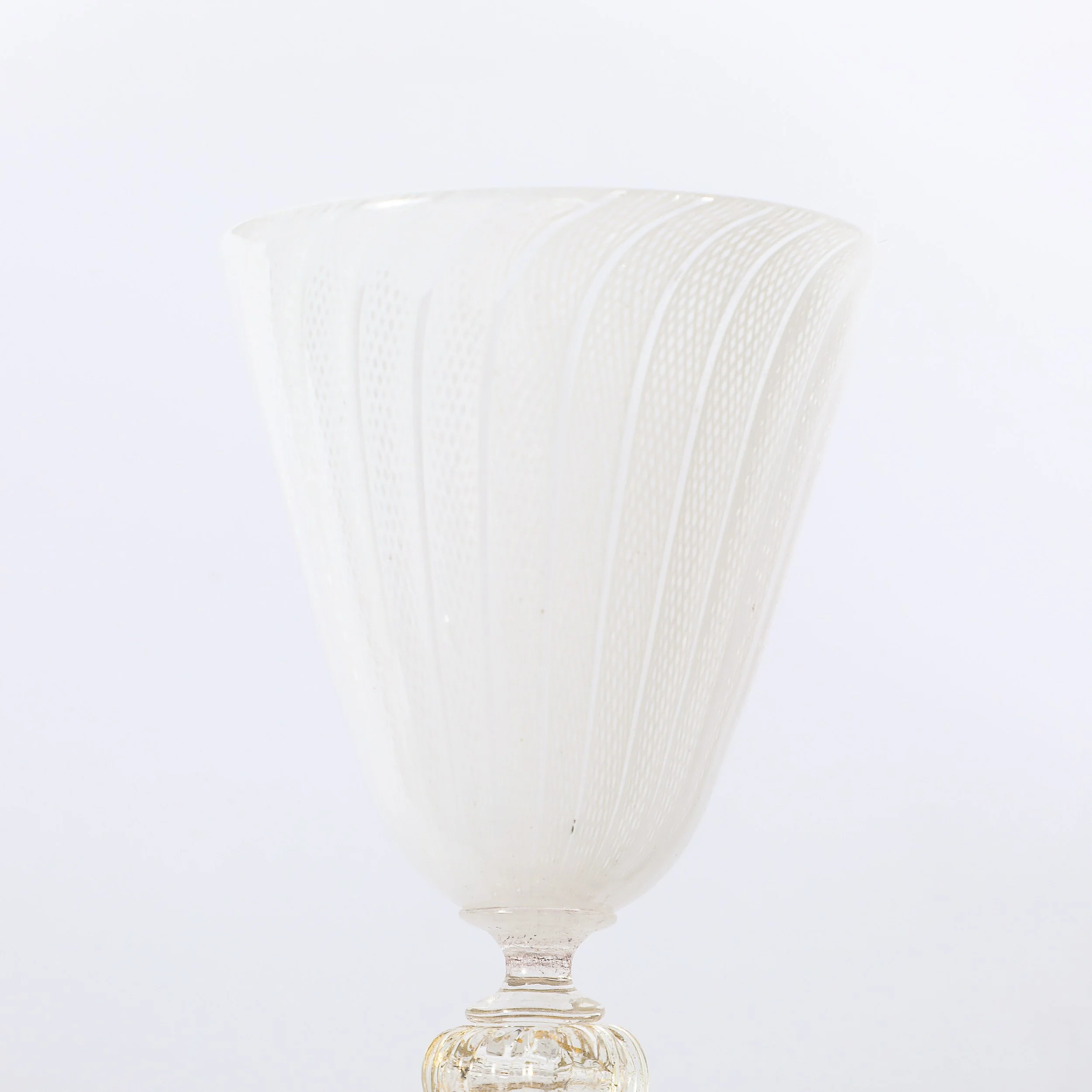 Set of 8 Antique Hand-Blown Latticino Murano Wine Glasses W:24K Gold by Salviati - High Style Deco 10.jpg