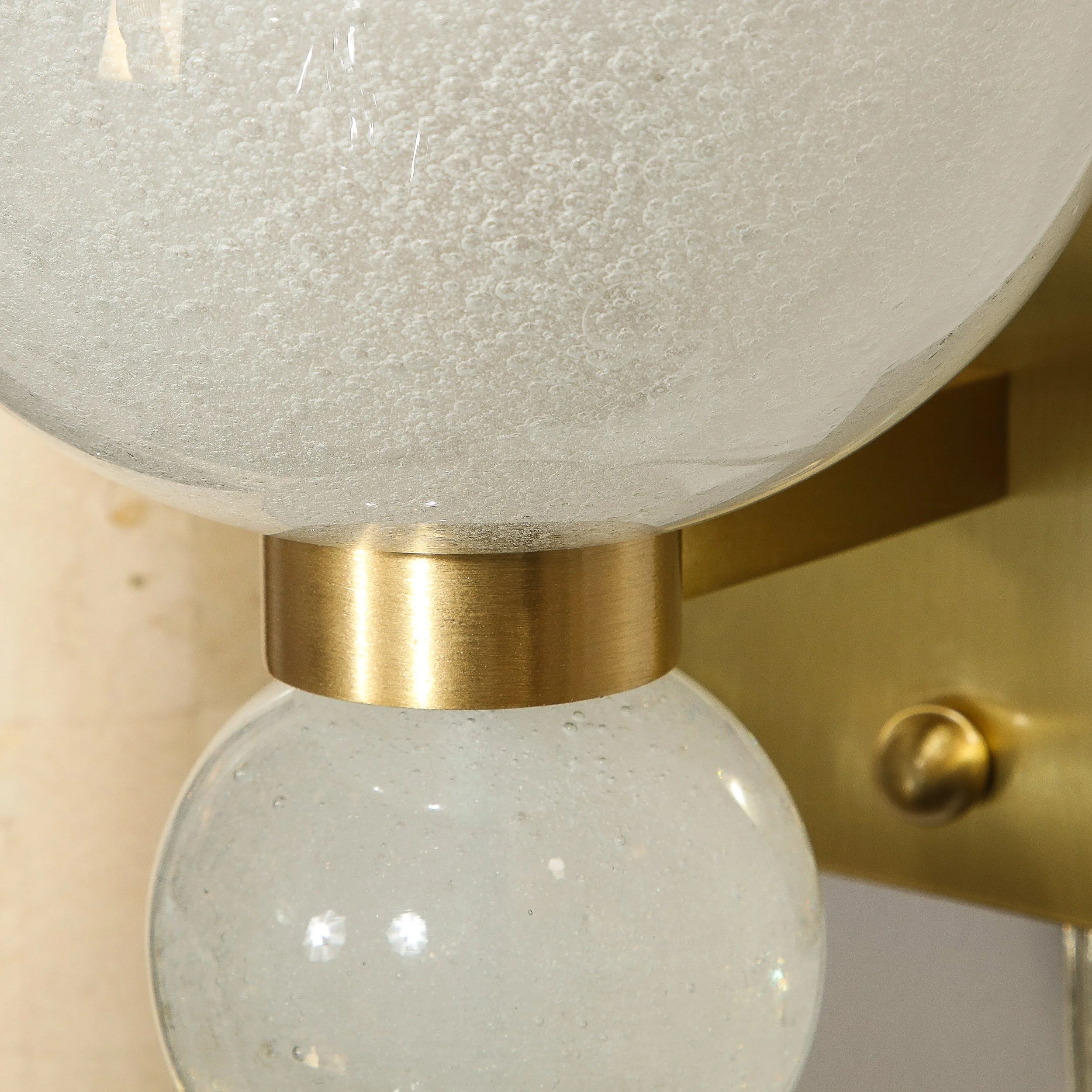 Modernist Hand-Blown Murano Sconces with Dense Murines and Oribital Drop - High Style Deco 8.jpg